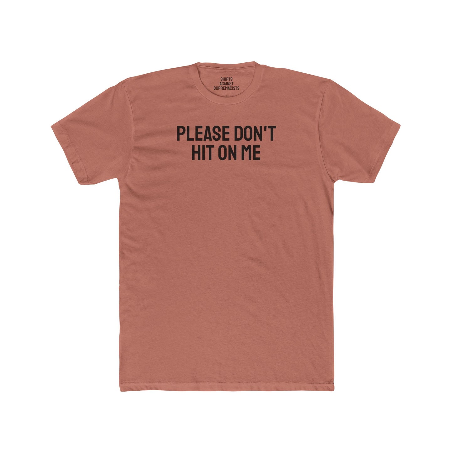 Please Don't Hit On Me - Aro/Ace Unisex Cotton Crew Tee