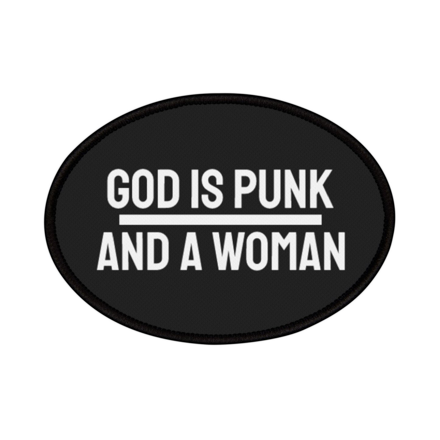 God Is Punk And A Woman - Iron-On Patch