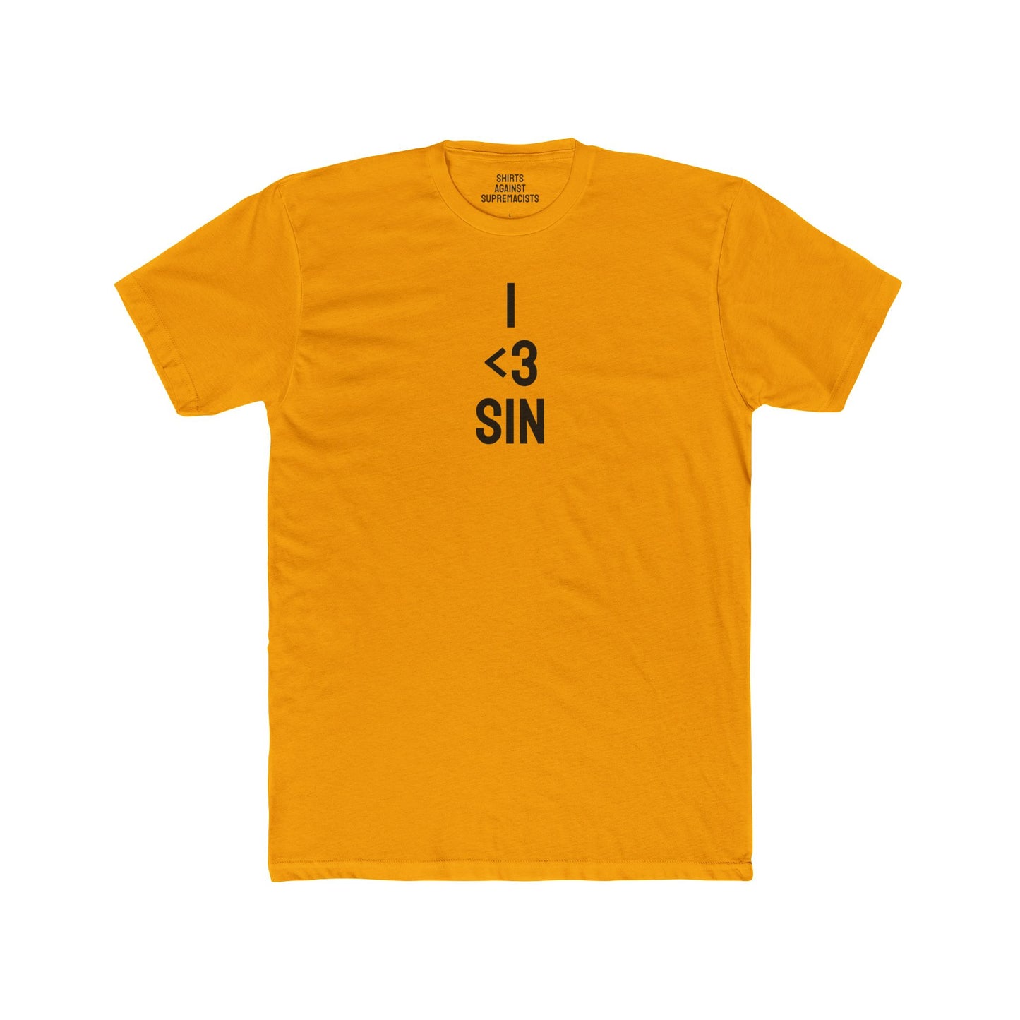 I <3 Sin - Unisex Cotton Crew Tee