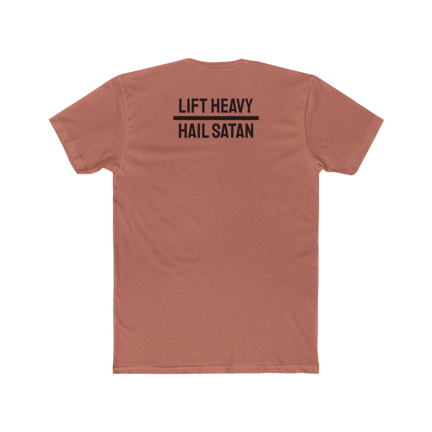 Lift Heavy Hail Satan - Unisex Cotton Crew Tee