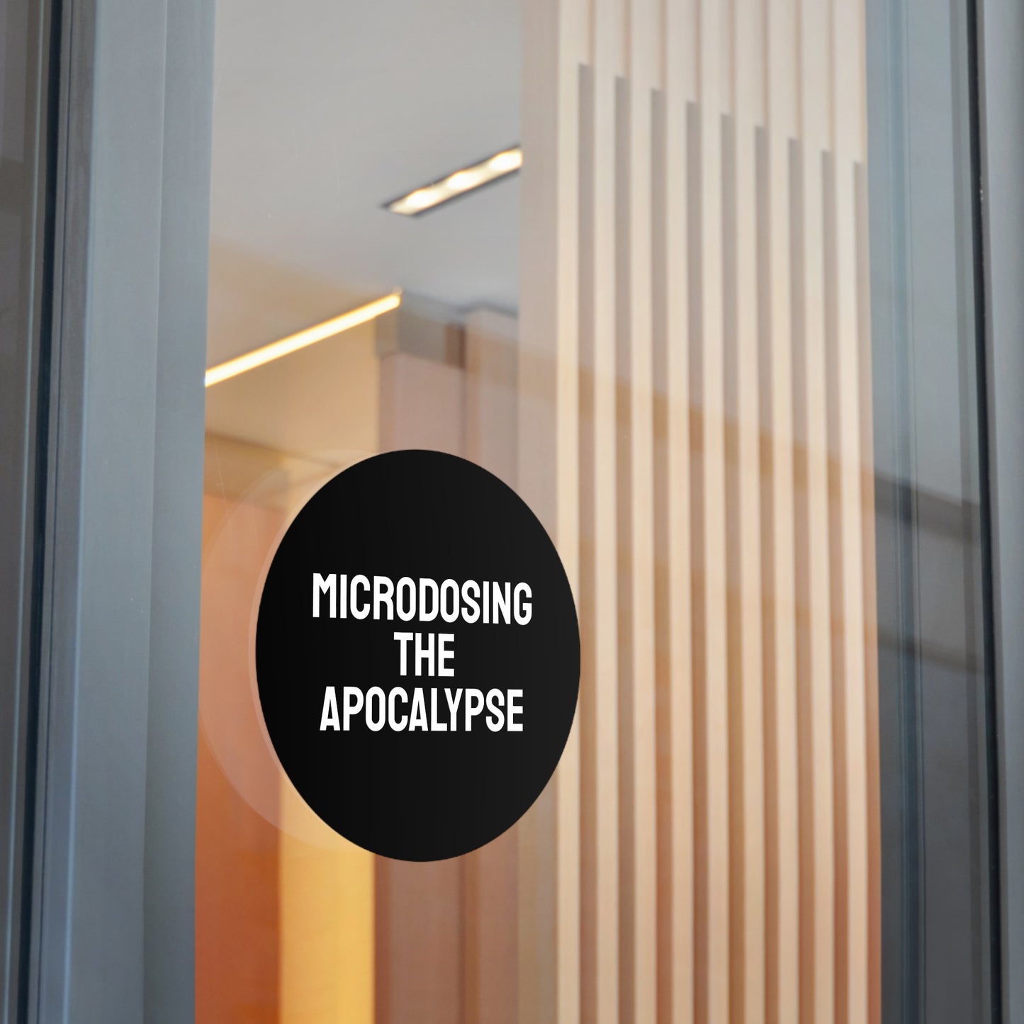 Microdosing The Apocalypse - Round Vinyl Stickers