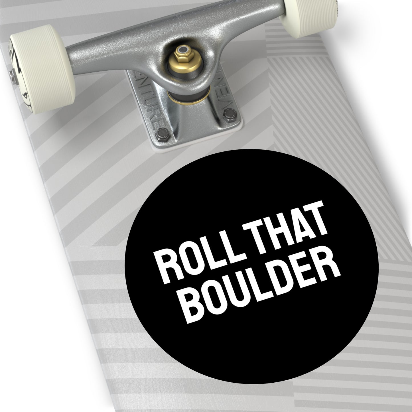 Roll That Boulder - Round Vinyl Stickers