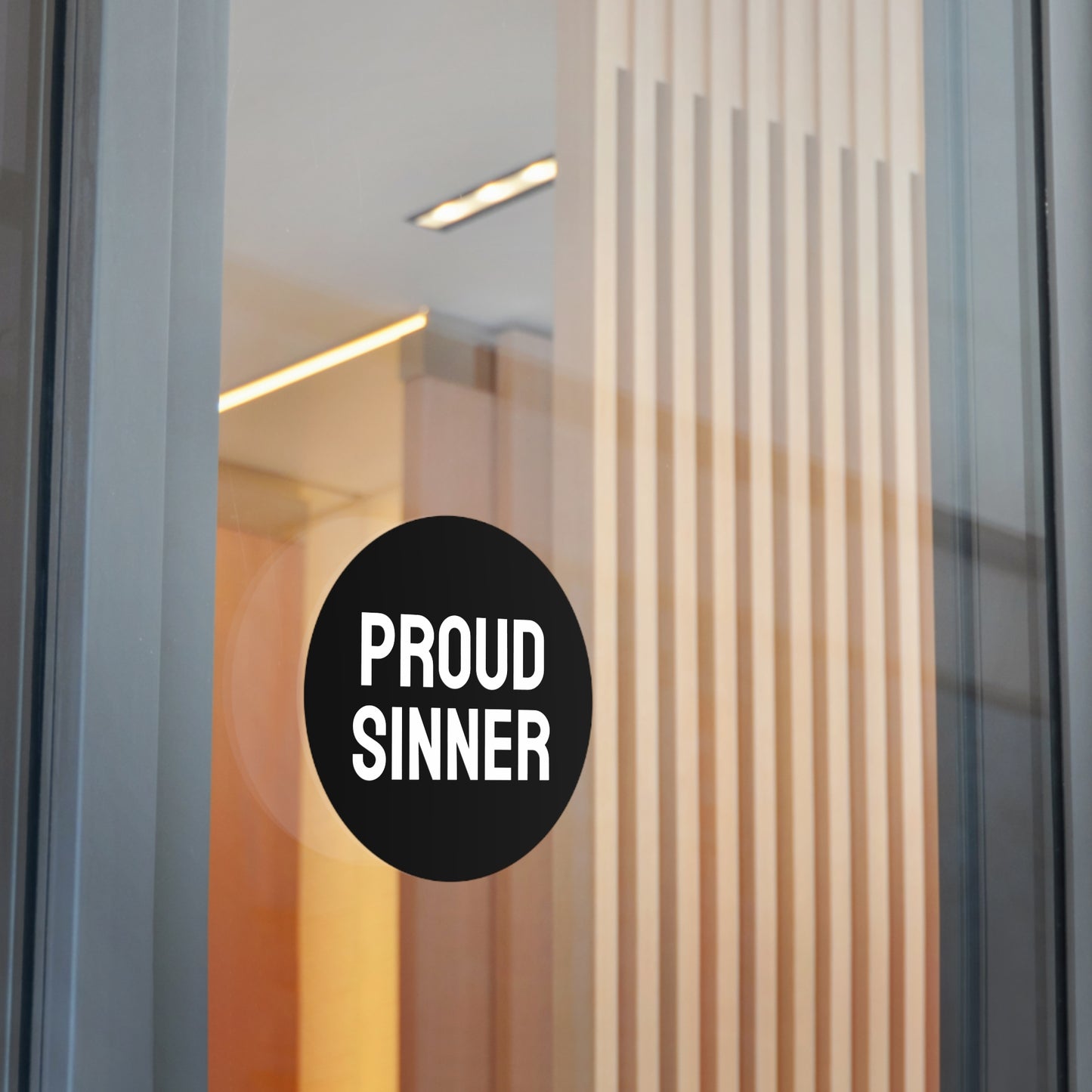 Proud Sinner - Round Vinyl Stickers