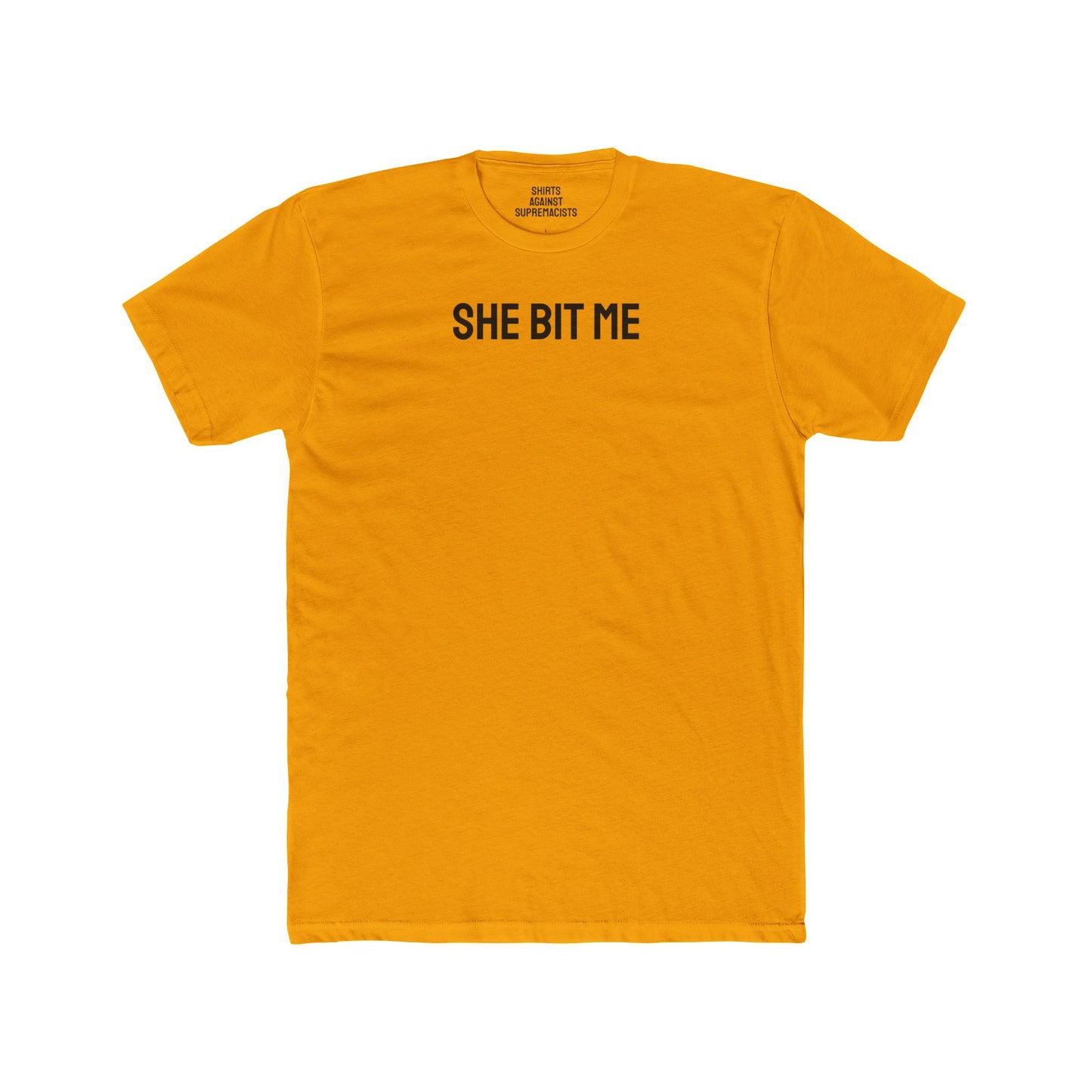 She Bit Me - Couple's Unisex Cotton Crew Tee