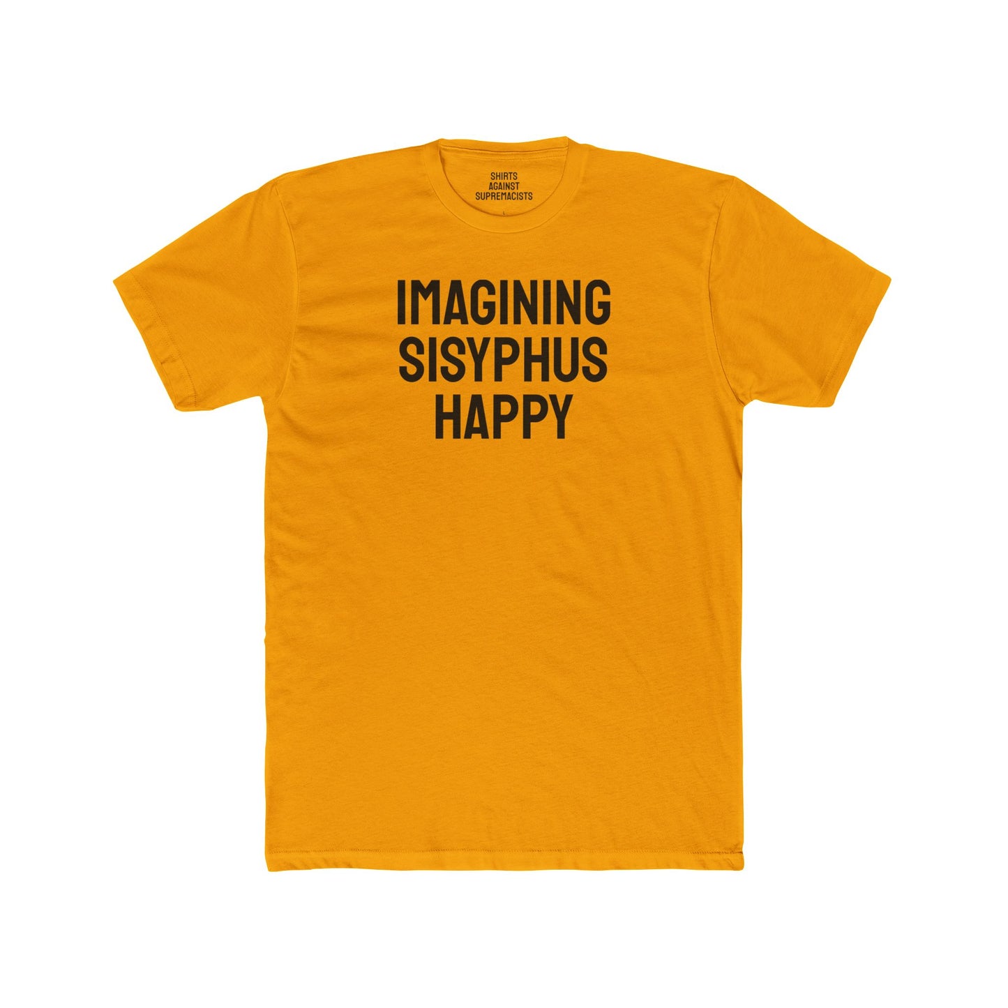 Imagining Sisyphus Happy - Unisex Cotton Crew Tee