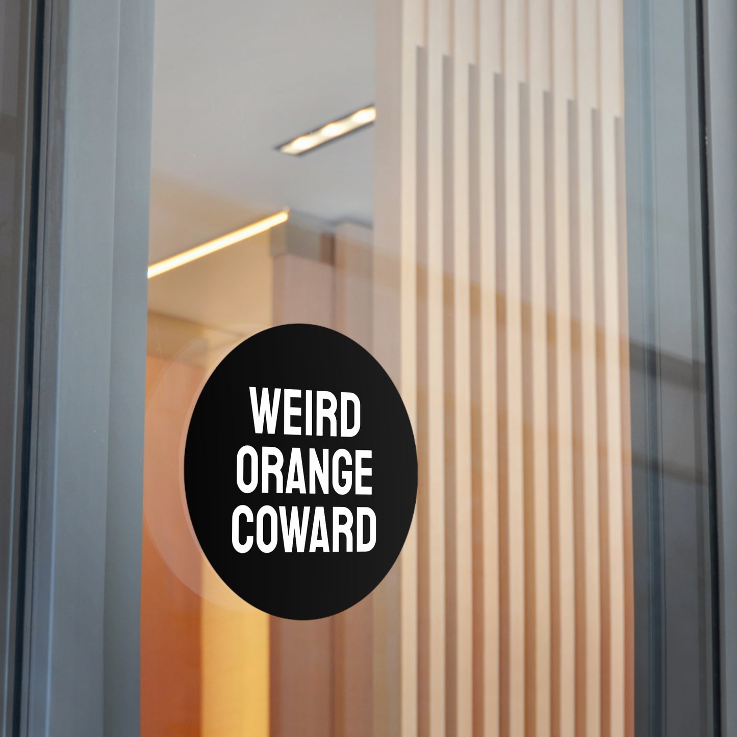 Weird Orange Coward - Round Vinyl Stickers