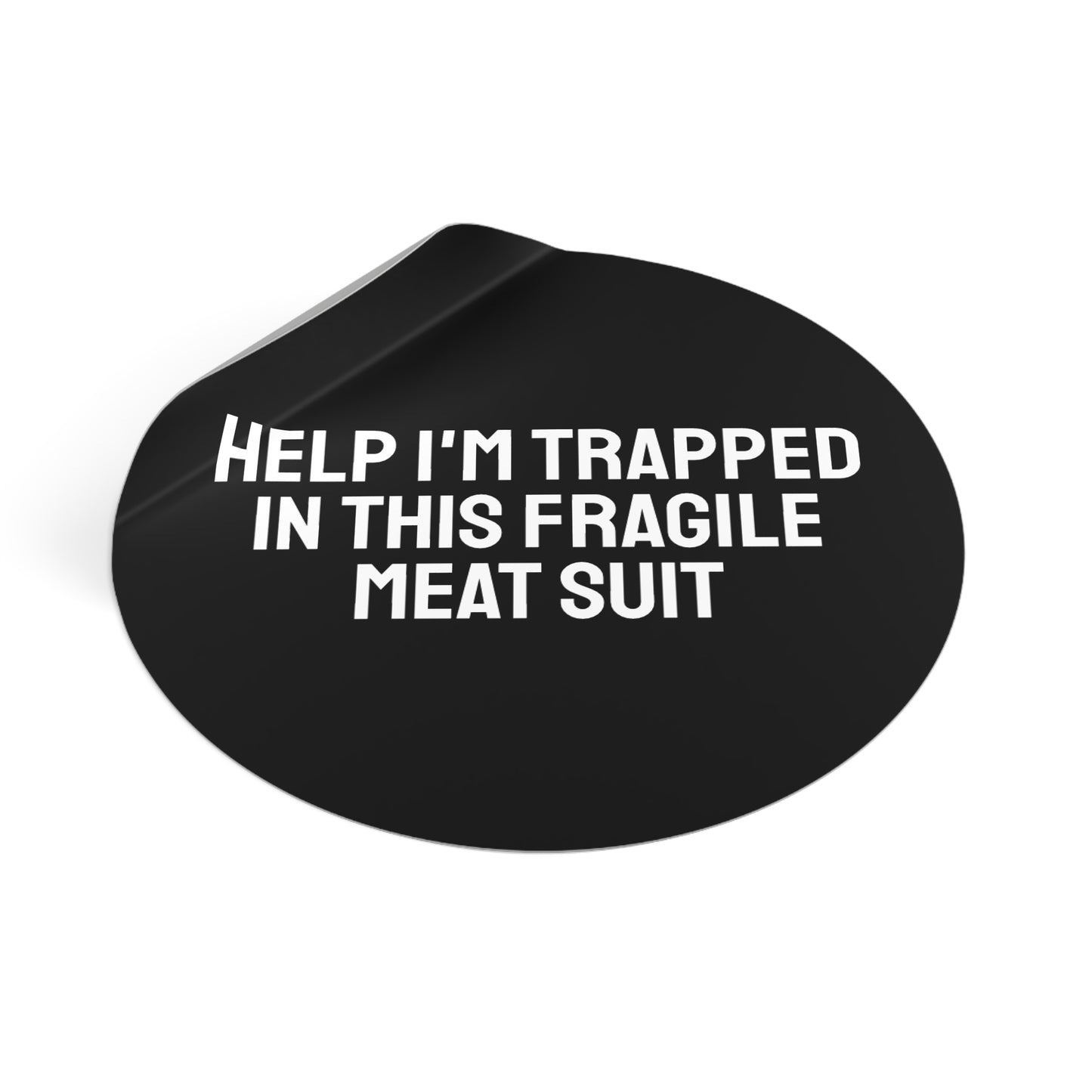 Help I'm Trapped In This Fragile Meat Suit Round Vinyl Stickers