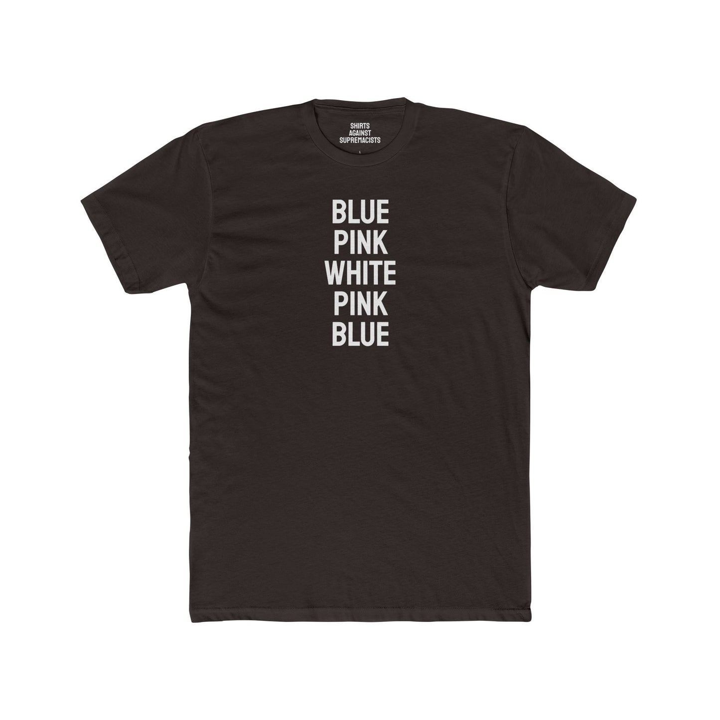 Blue Pink White Pink Blue - Covert Trans Flag Unisex Cotton Crew Tee