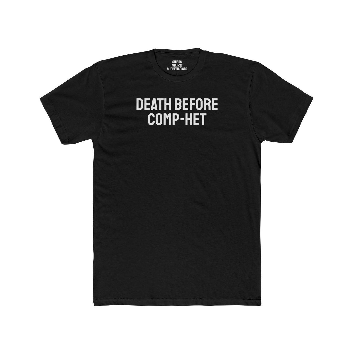 Death Before Comp-Het - Unisex Cotton Crew Tee