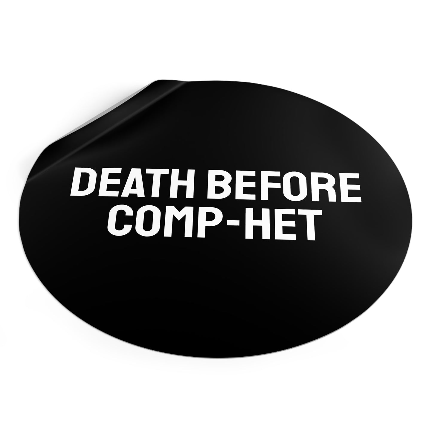 Death Before Comp-Het - Round Vinyl Stickers