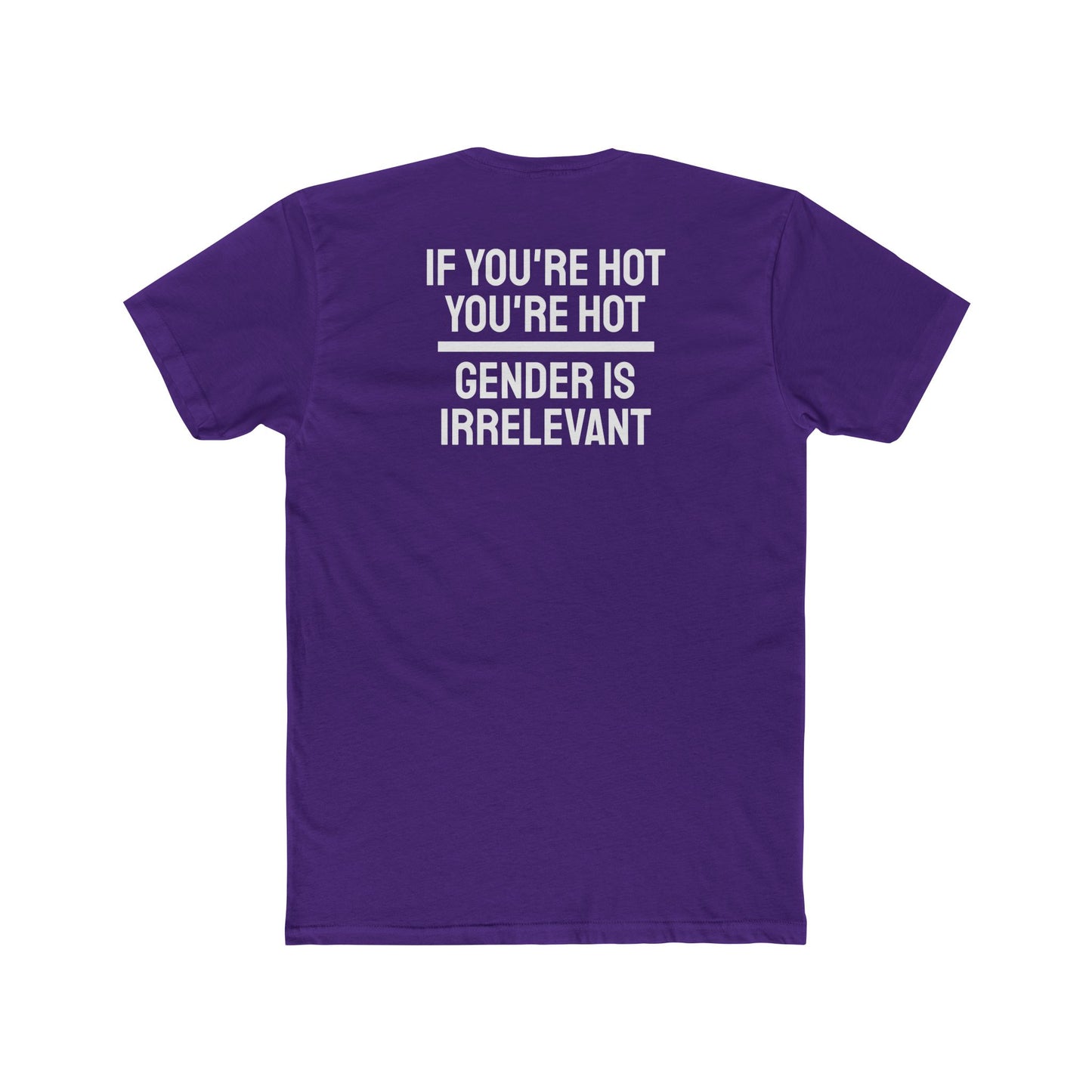 If You're Hot You're Hot Gender Is Irrelevant - Unisex Cotton Crew Tee