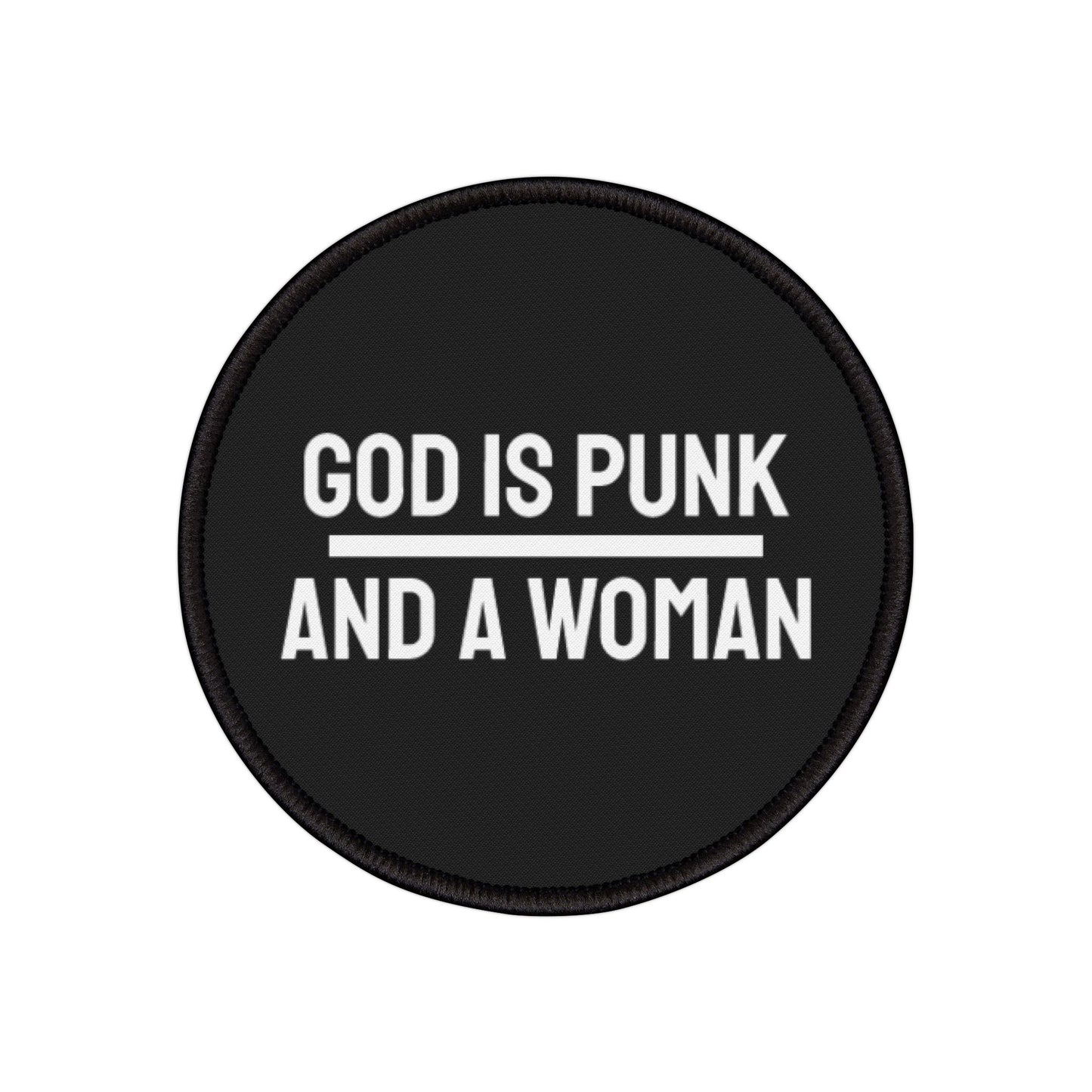 God Is Punk And A Woman - Iron-On Patch