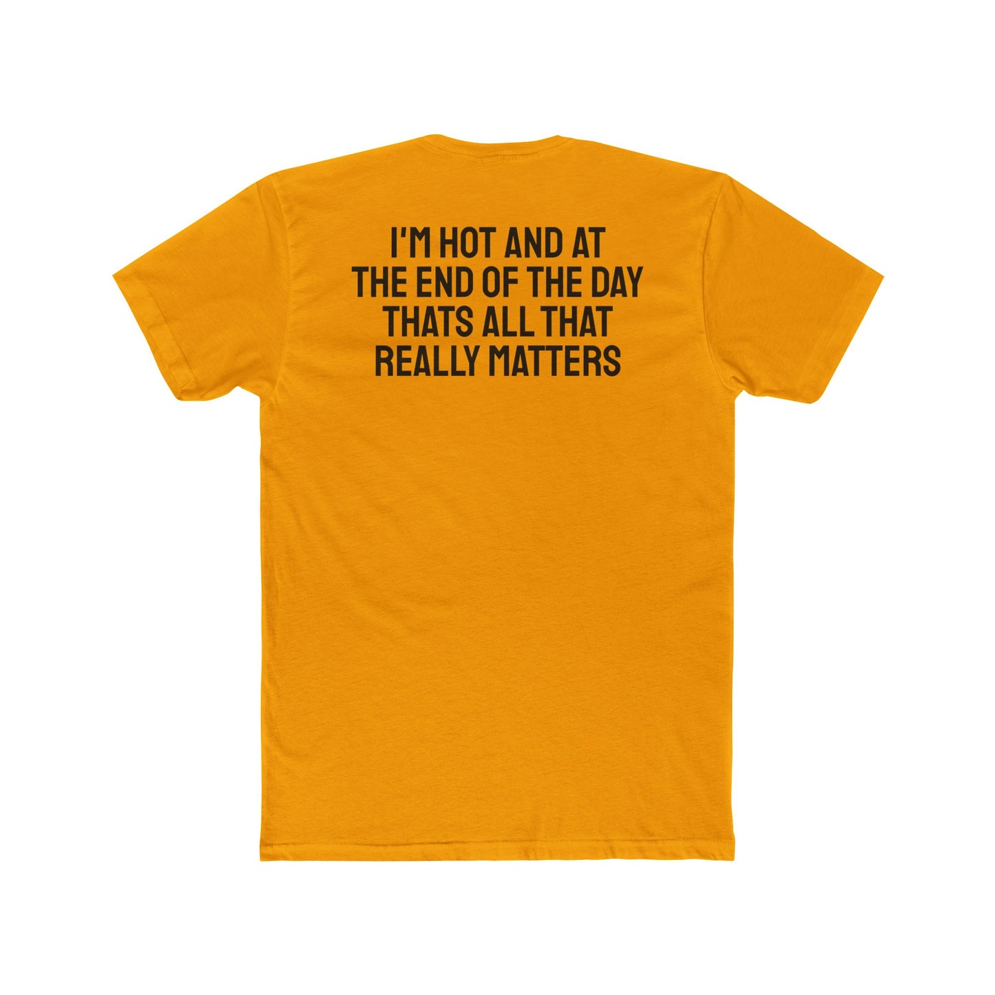 I'm Hot And At The End Of The Day That's All That Really Matters - Unisex Cotton Crew Tee