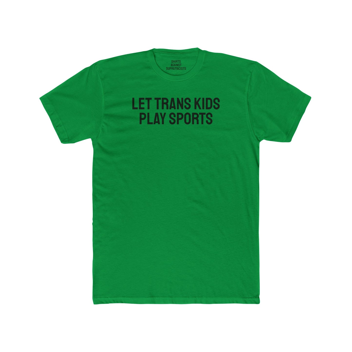 Let Trans Kids Play Sports - Unisex Cotton Crew Tee