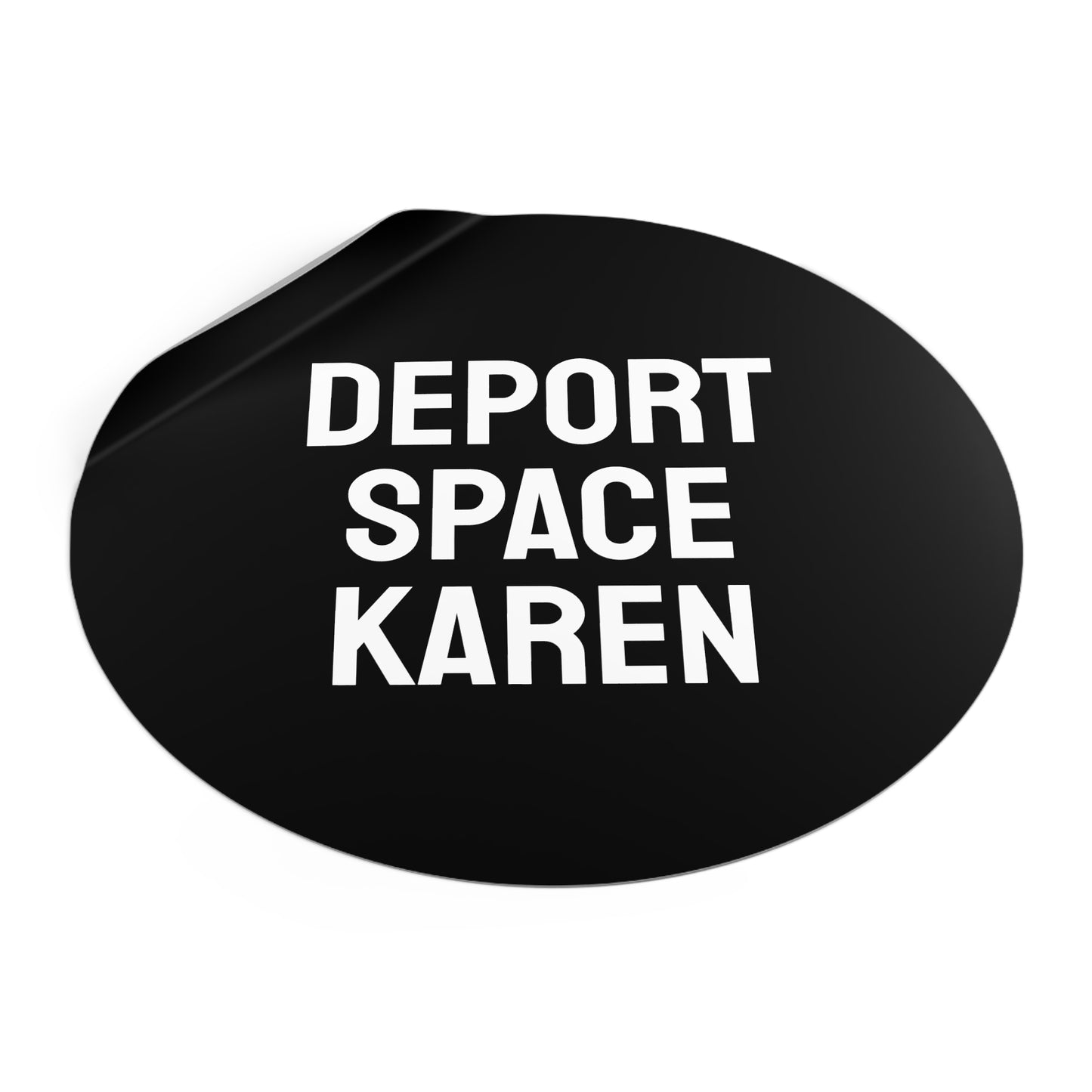 Deport Space Karen - Round Vinyl Stickers