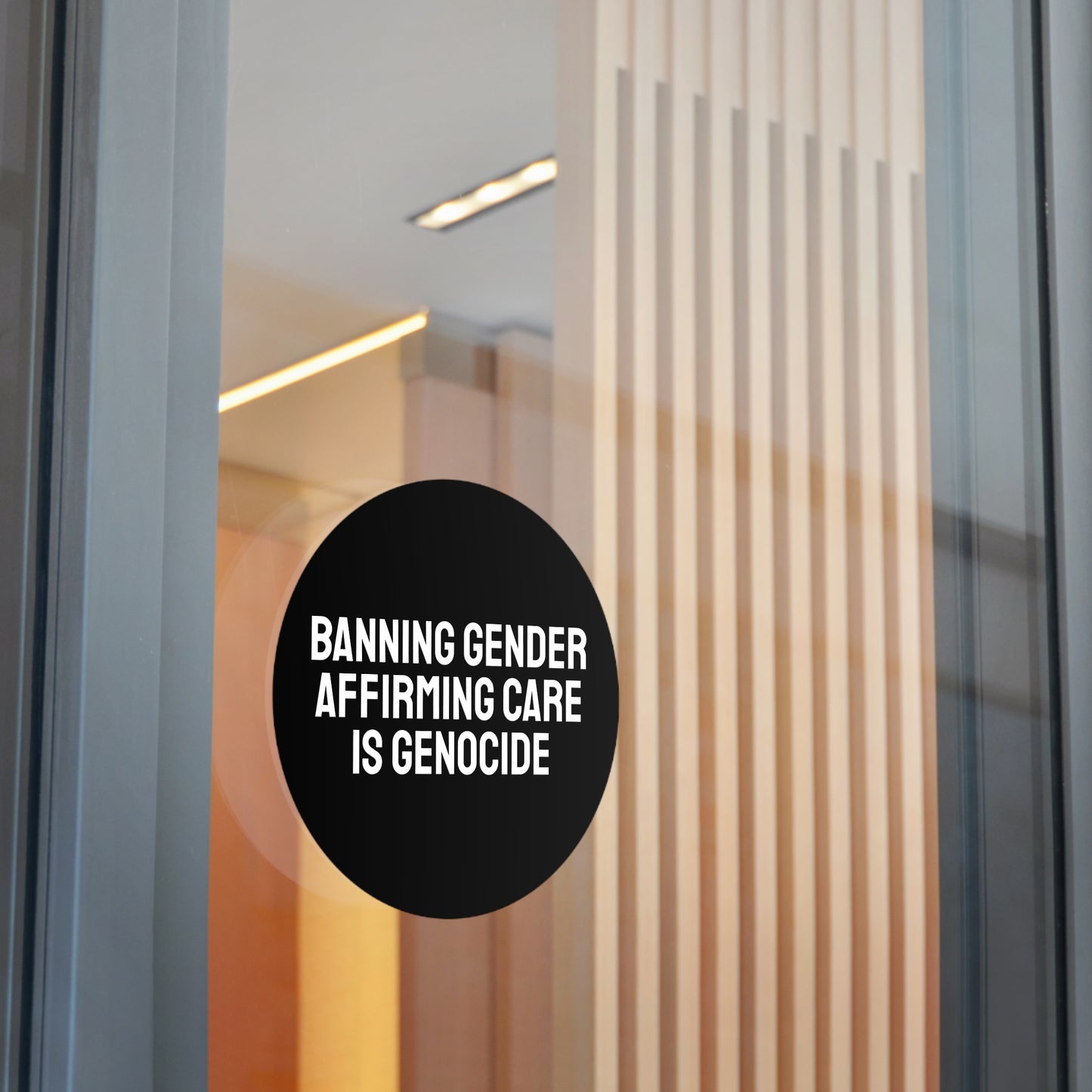 Banning Gender Affirming Care Is Genocide - Round Vinyl Stickers