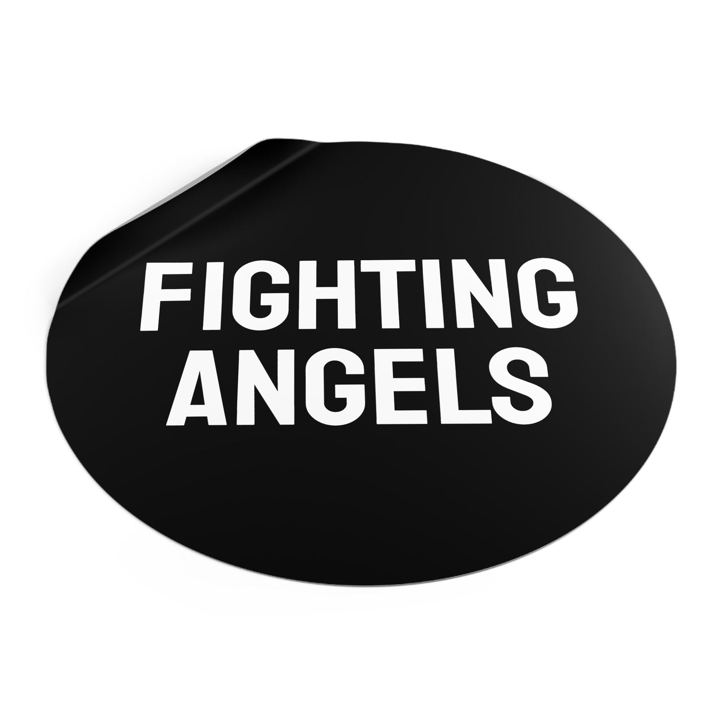 Fighting Angels - Round Vinyl Stickers