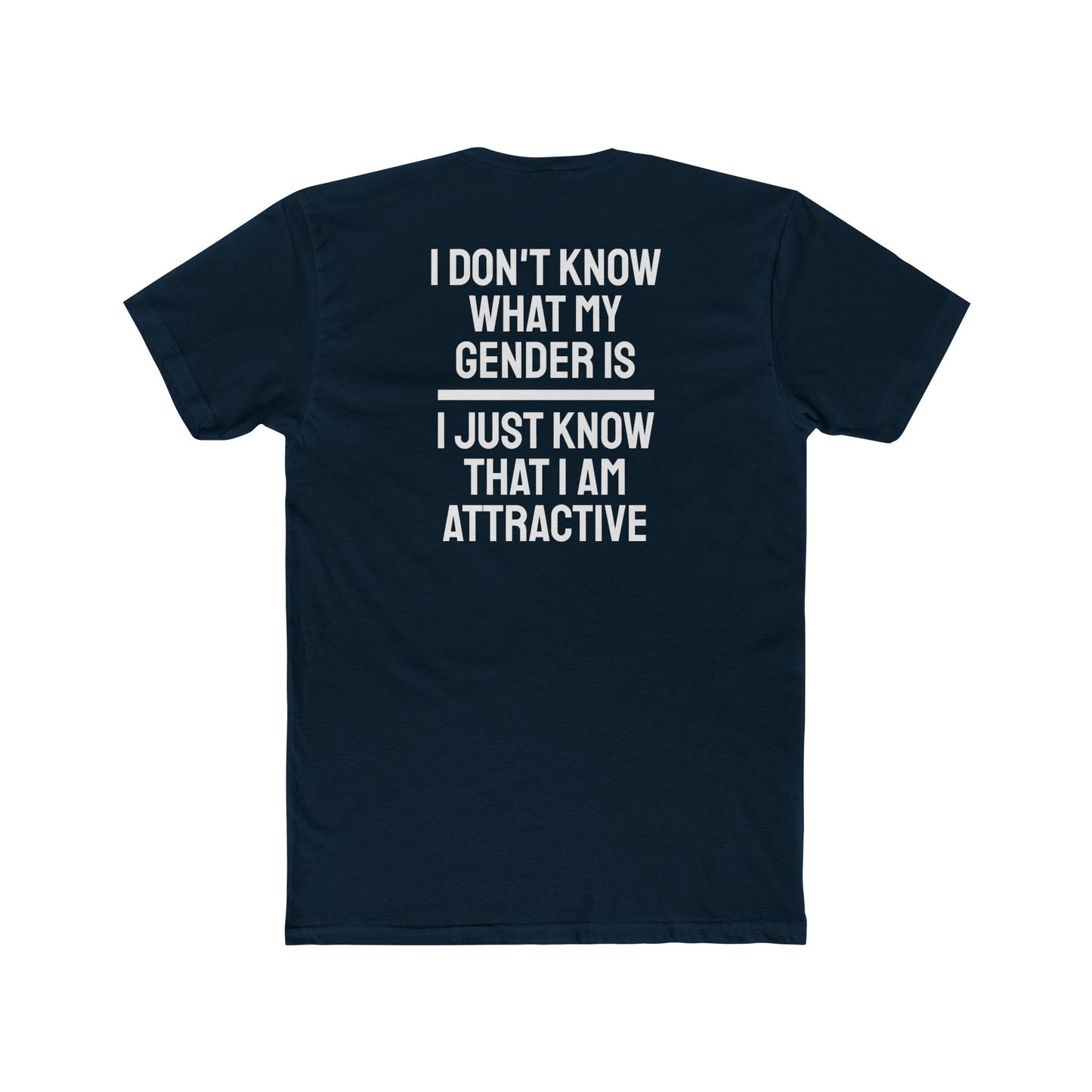 I Don't Know What My Gender Is I Just Know That I'm Attractive - Unisex Cotton Crew Tee