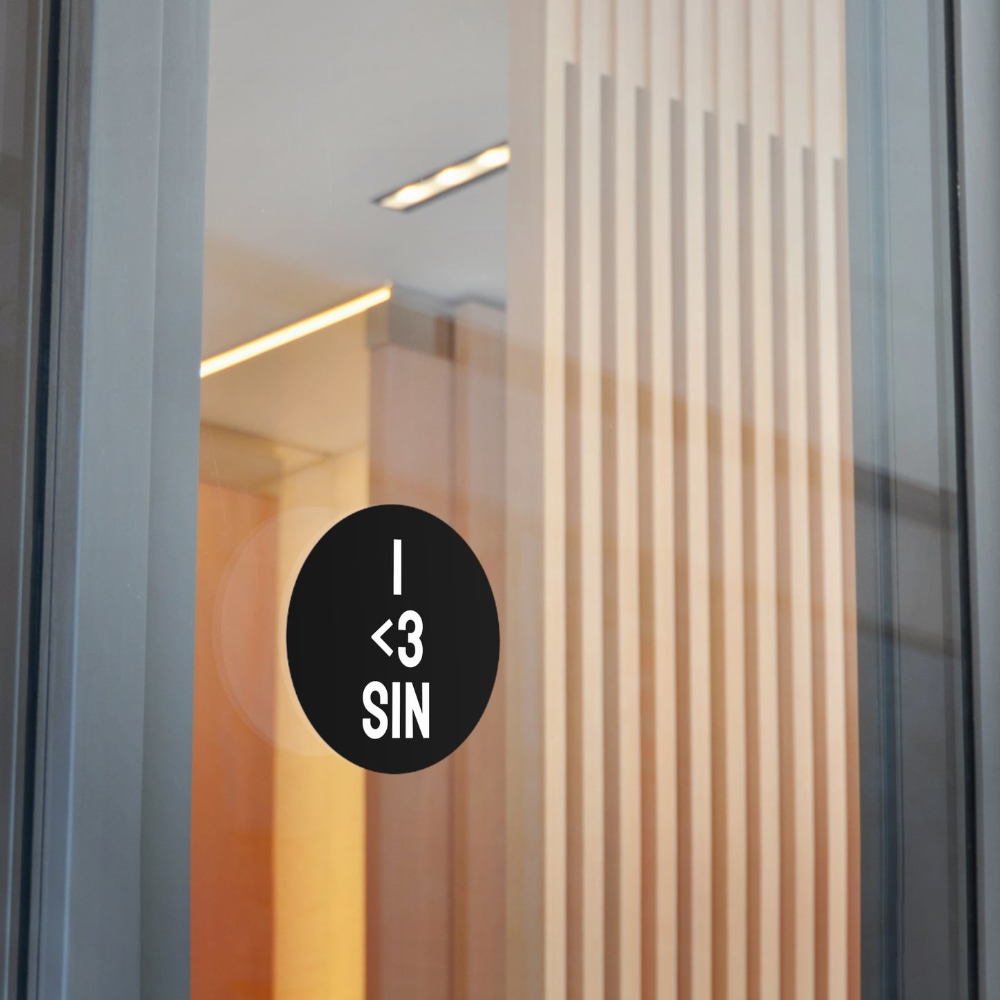 I <3 Sin - Round Vinyl Stickers