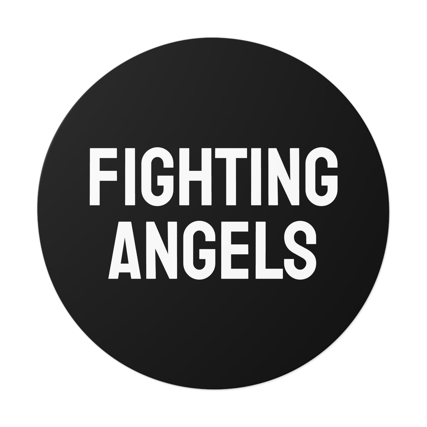 Fighting Angels - Round Vinyl Stickers