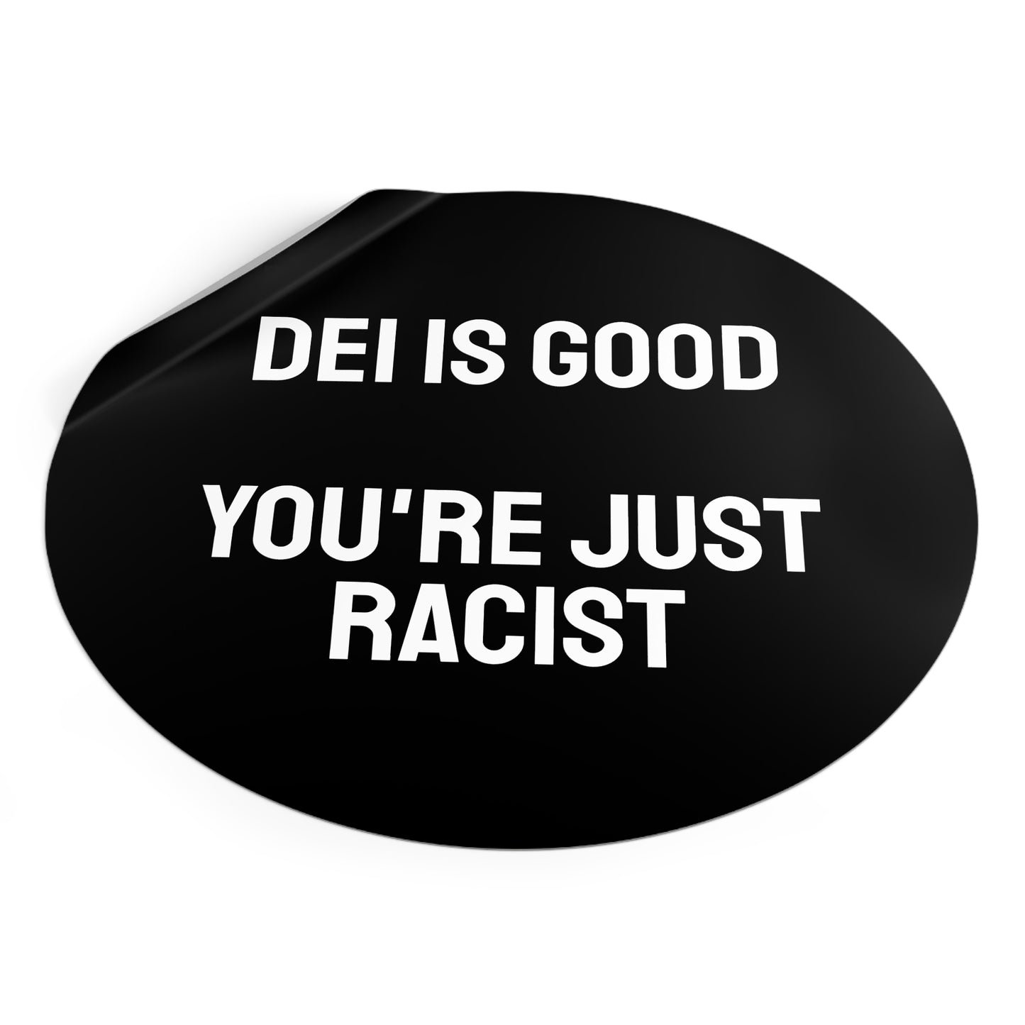 DEI Is Good You're Just Racist - Round Vinyl Stickers