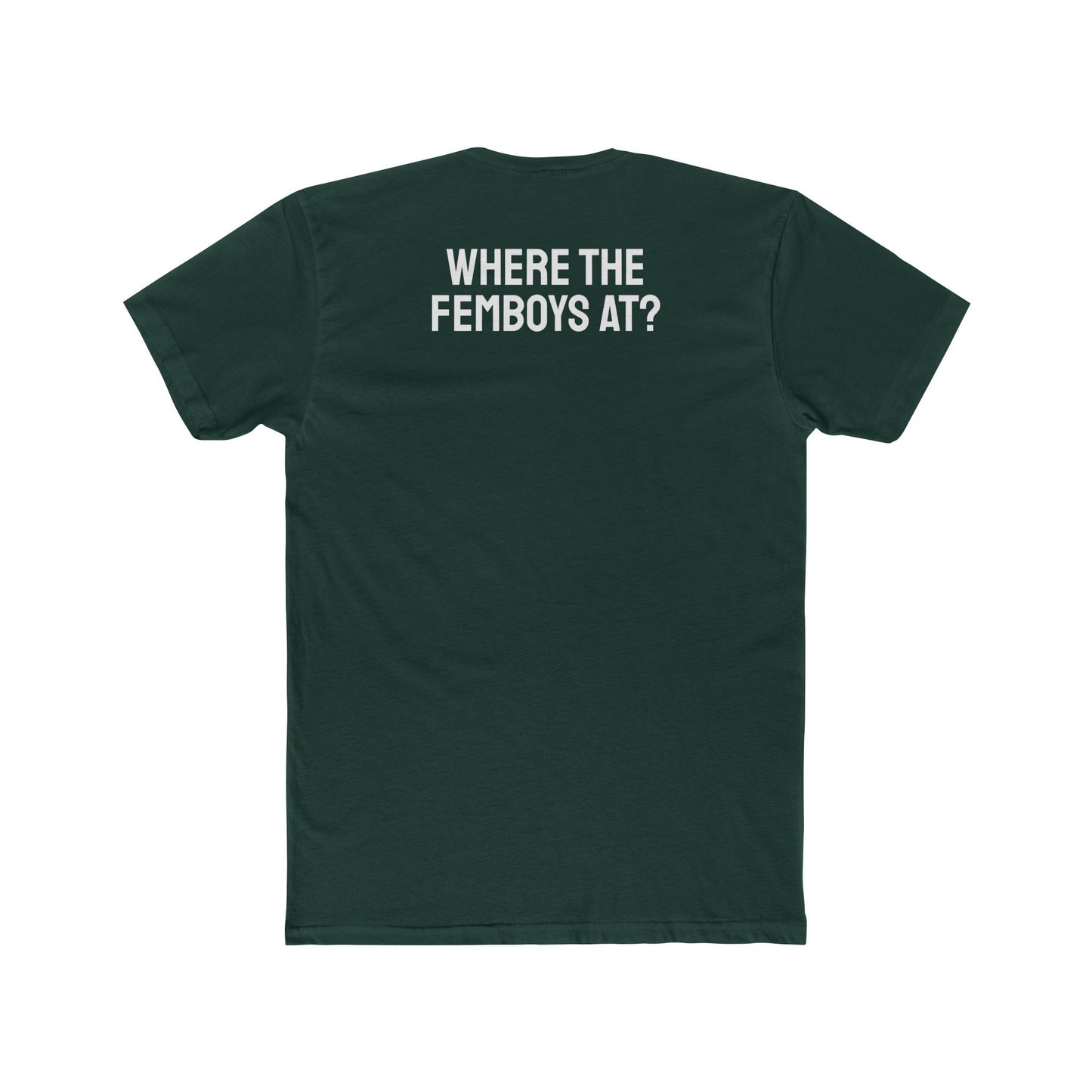 Where The Femboys At? - Unisex Cotton Crew Tee