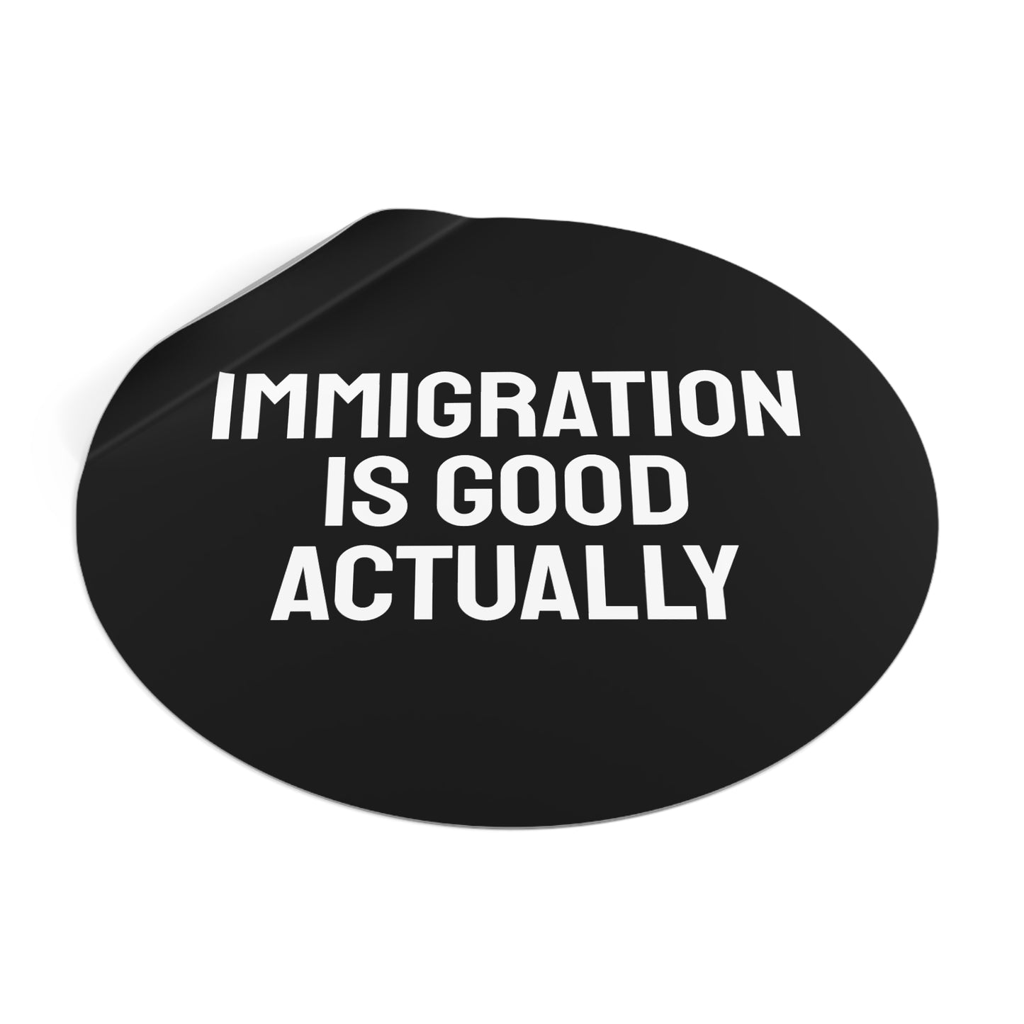 Immigration Is Good Actually - Round Vinyl Stickers