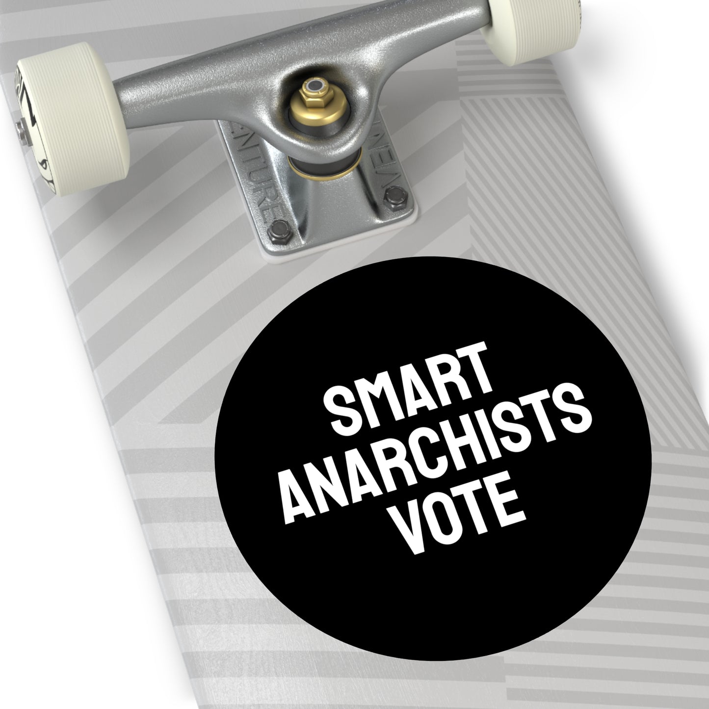 Smart Anarchists Vote - Round Vinyl Stickers