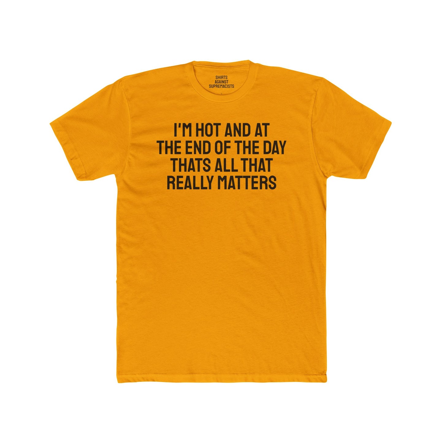 I'm Hot And At The End Of The Day That's All That Really Matters - Unisex Cotton Crew Tee