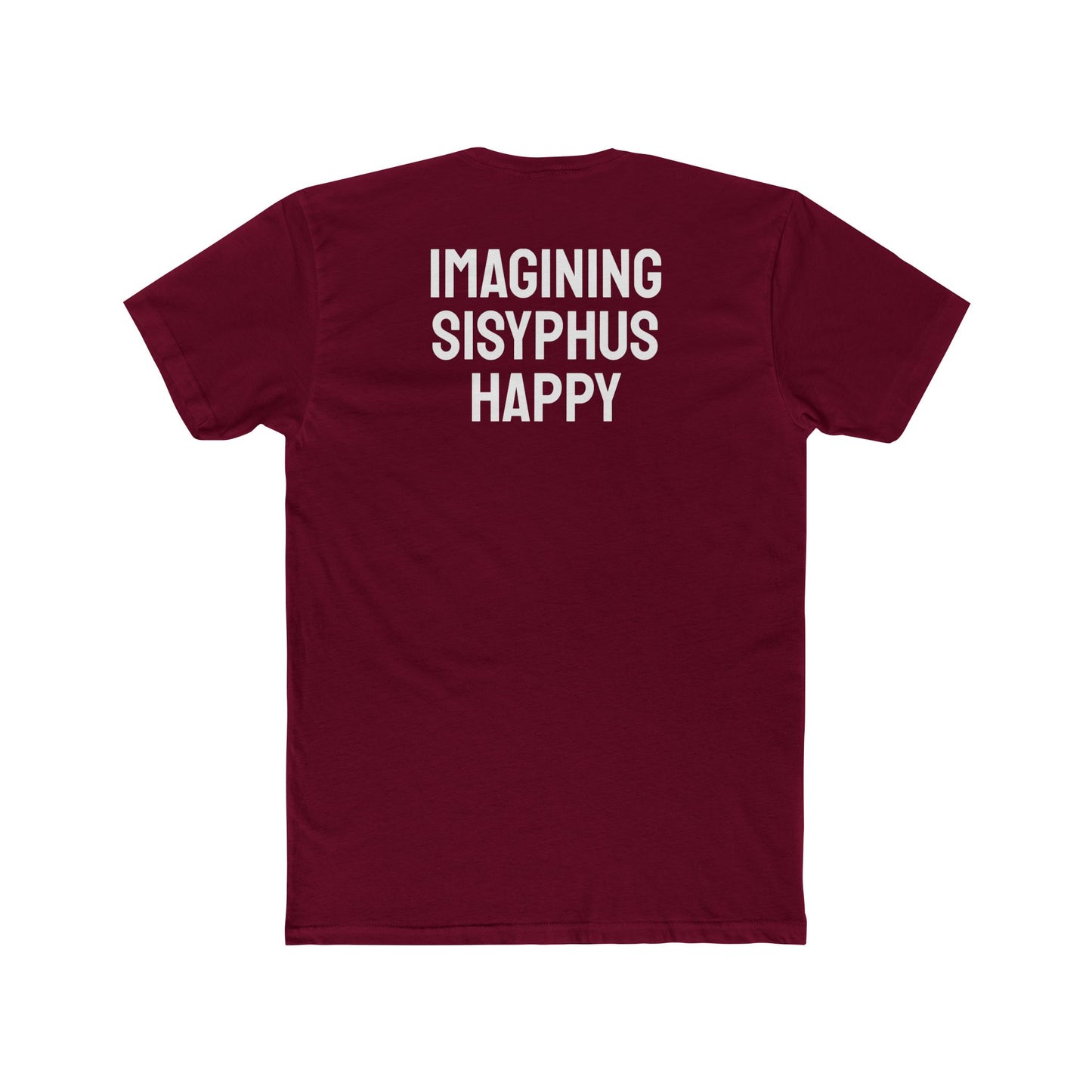 Imagining Sisyphus Happy - Unisex Cotton Crew Tee