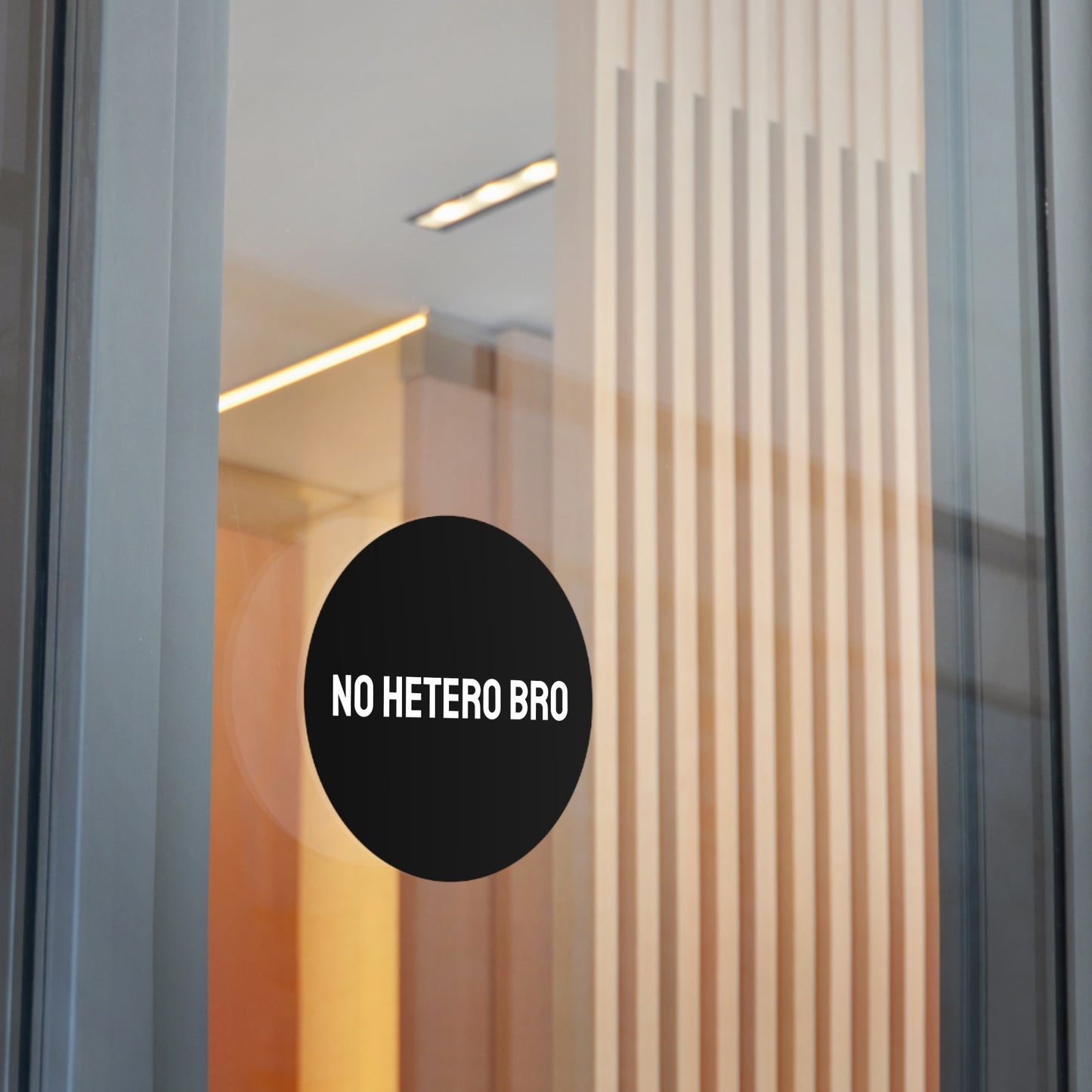 No Hetero Bro - Round Vinyl Stickers