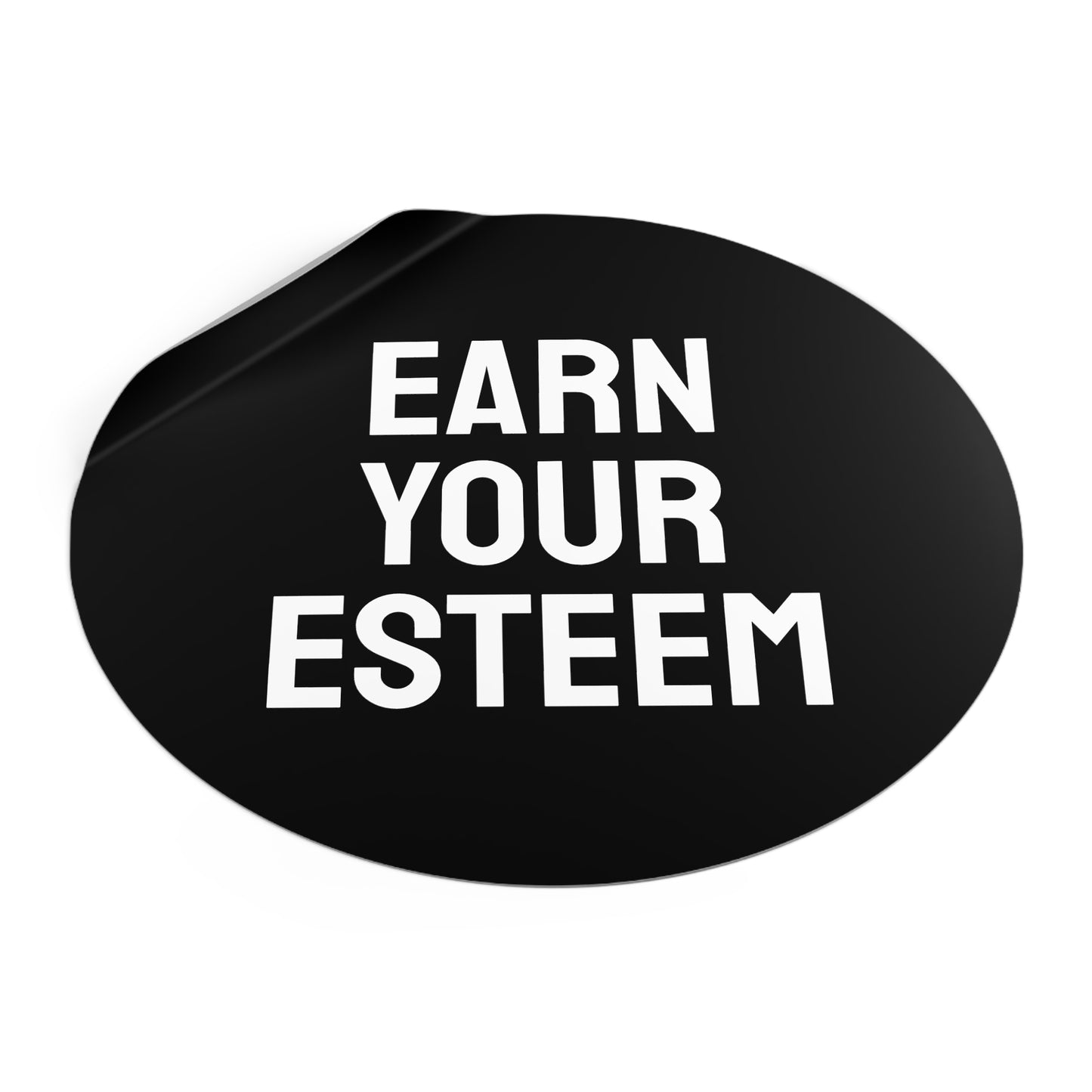Earn Your Esteem - Round Vinyl Stickers