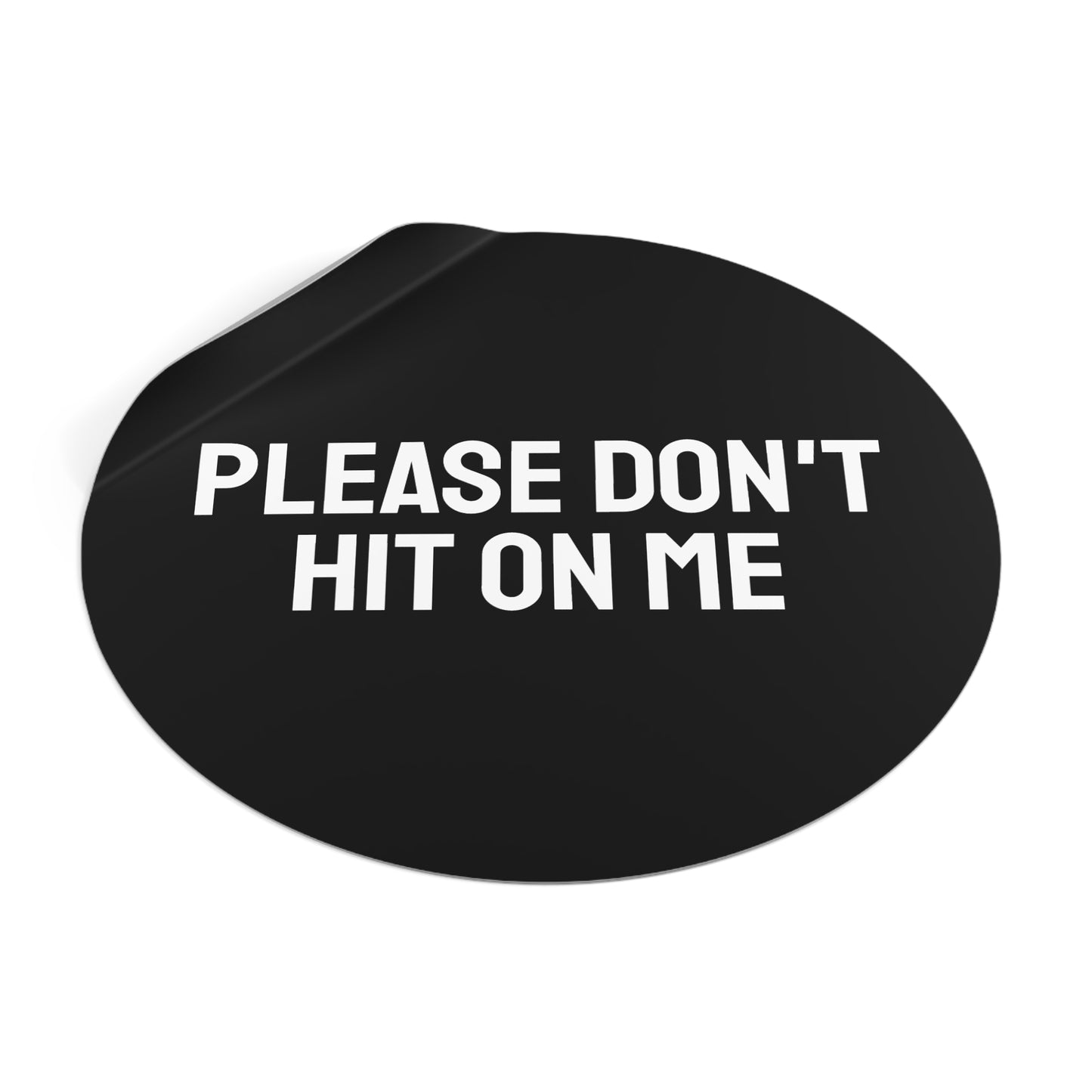 Please Don't Hit On Me - Round Vinyl Stickers