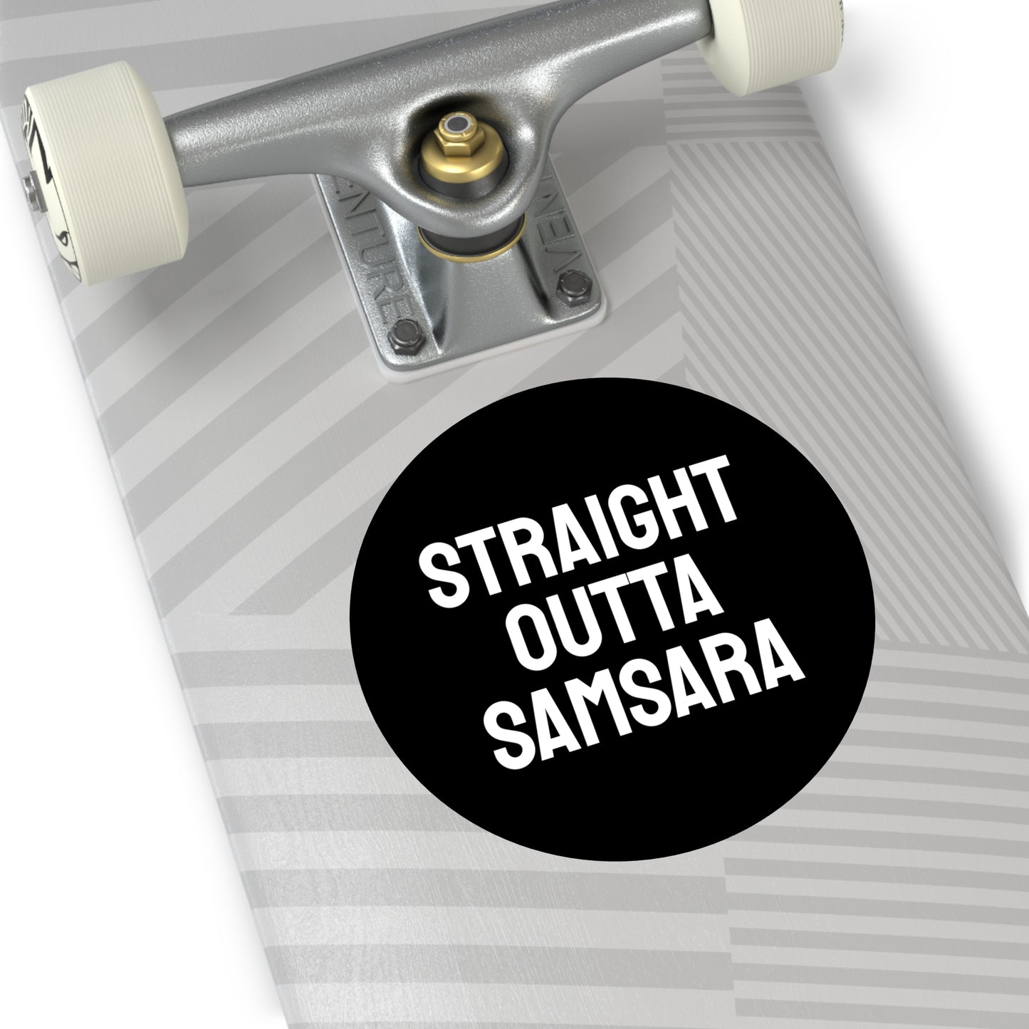 Straight Outta Samsara - Round Vinyl Stickers