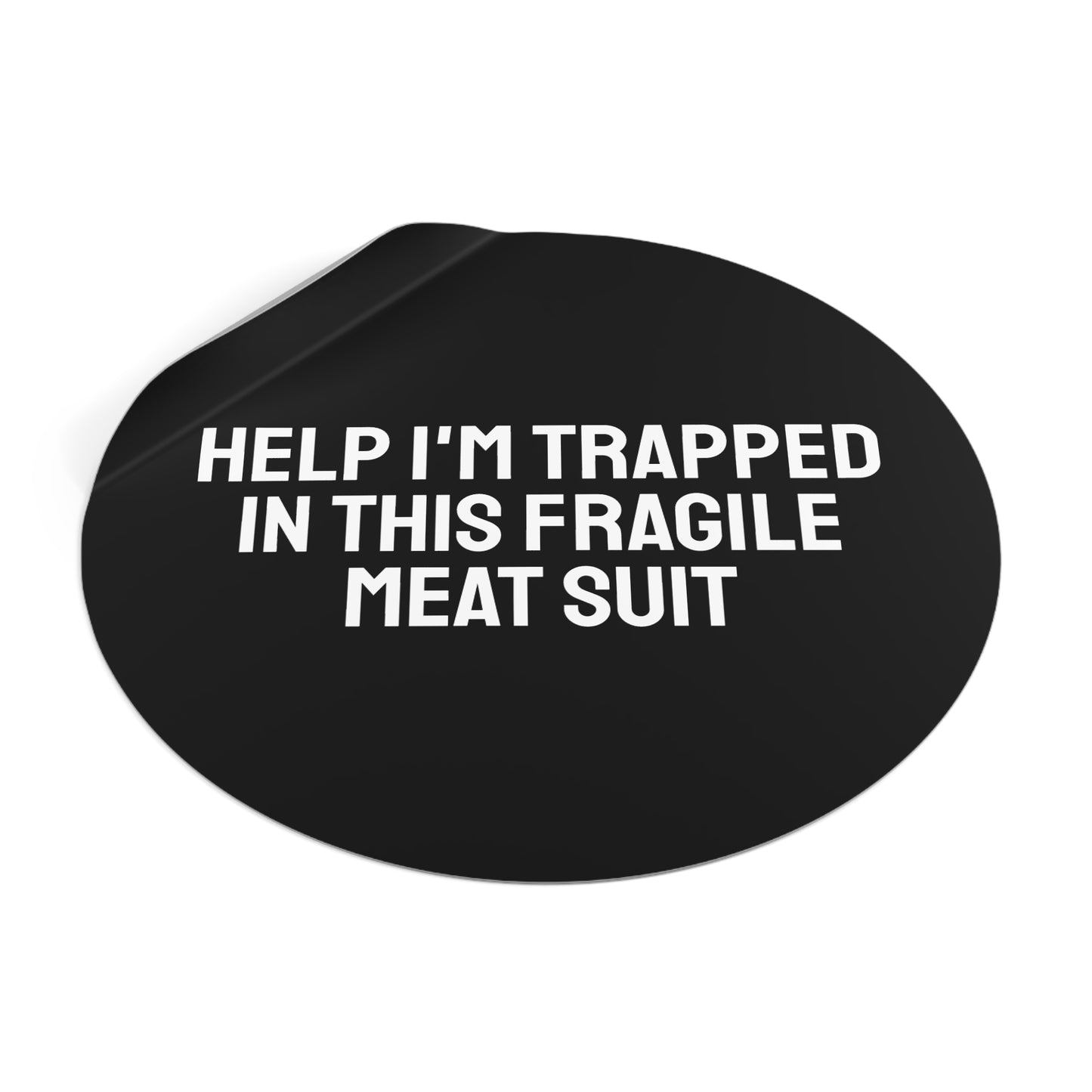 Help I'm Trapped In This Fragile Meat Suit Round Vinyl Stickers