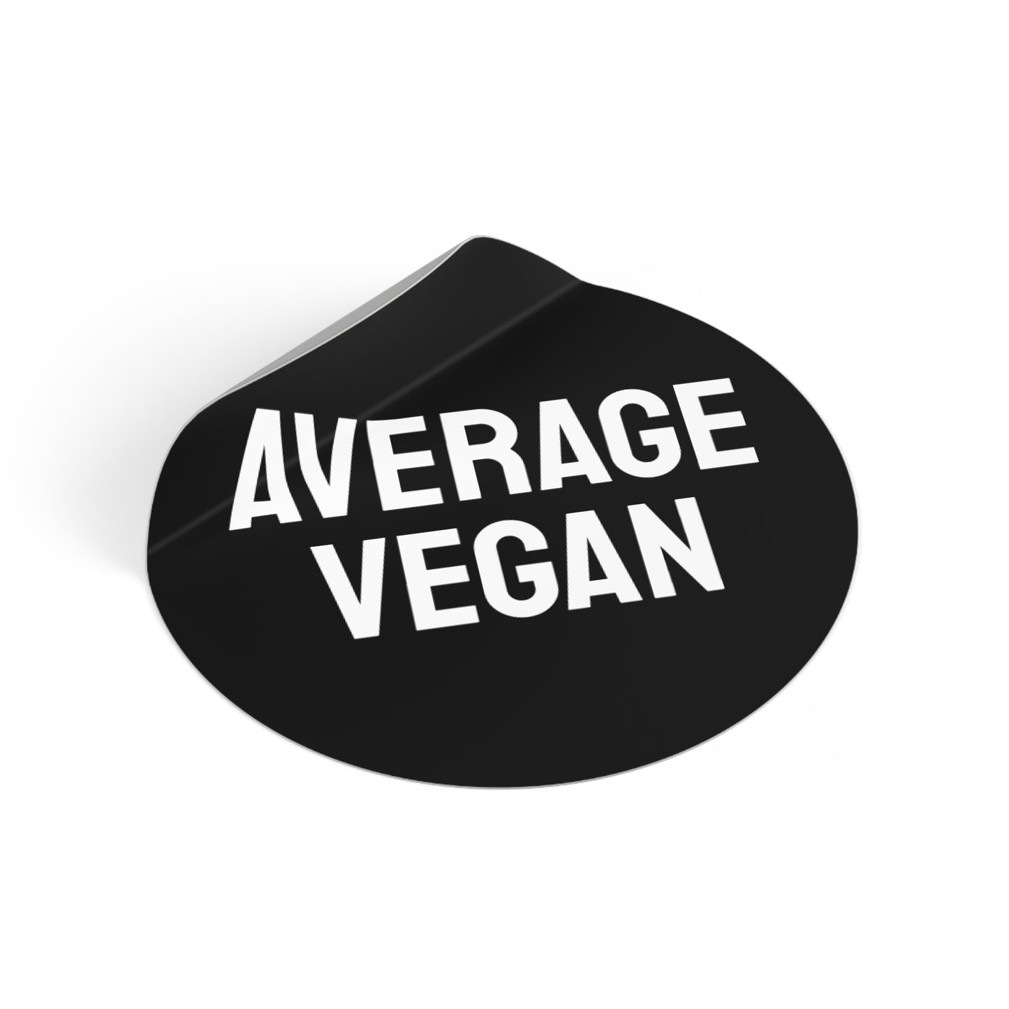 Average Vegan - Round Vinyl Stickers