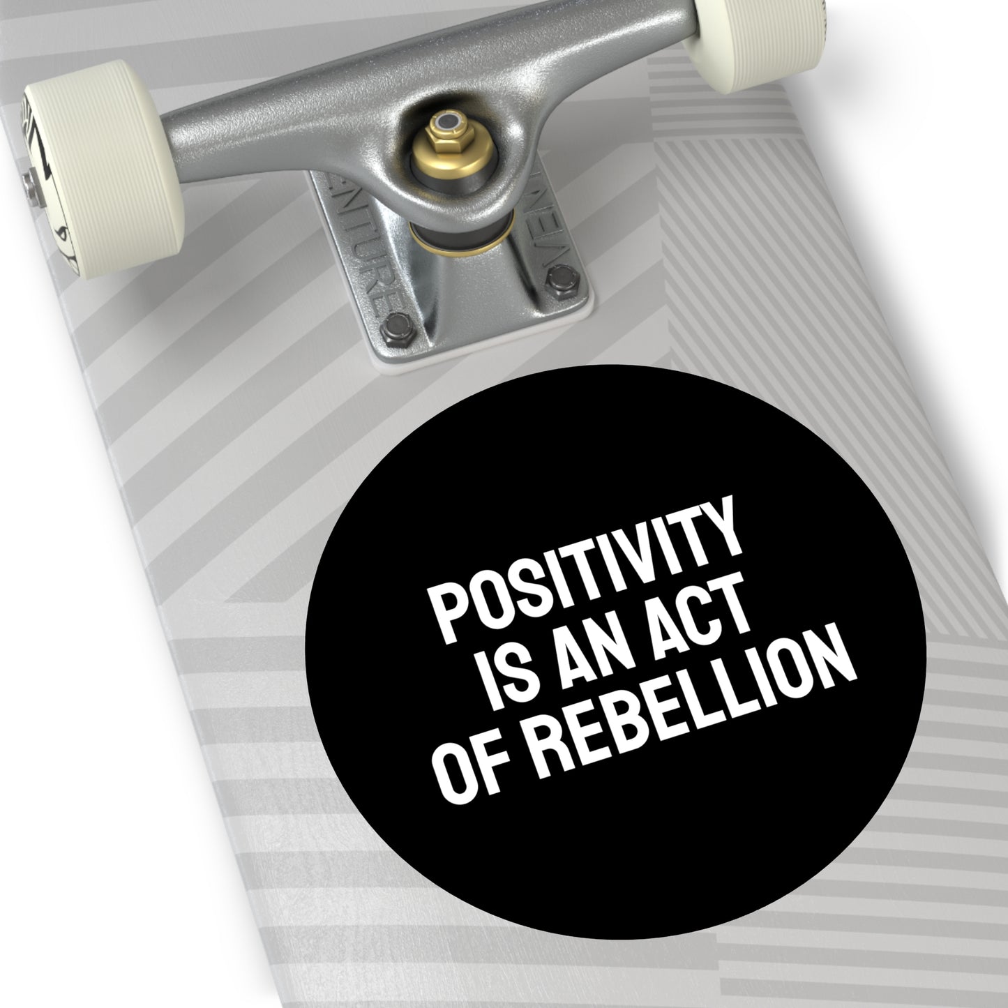 Positivity Is An Act Of Rebellion - Round Vinyl Stickers
