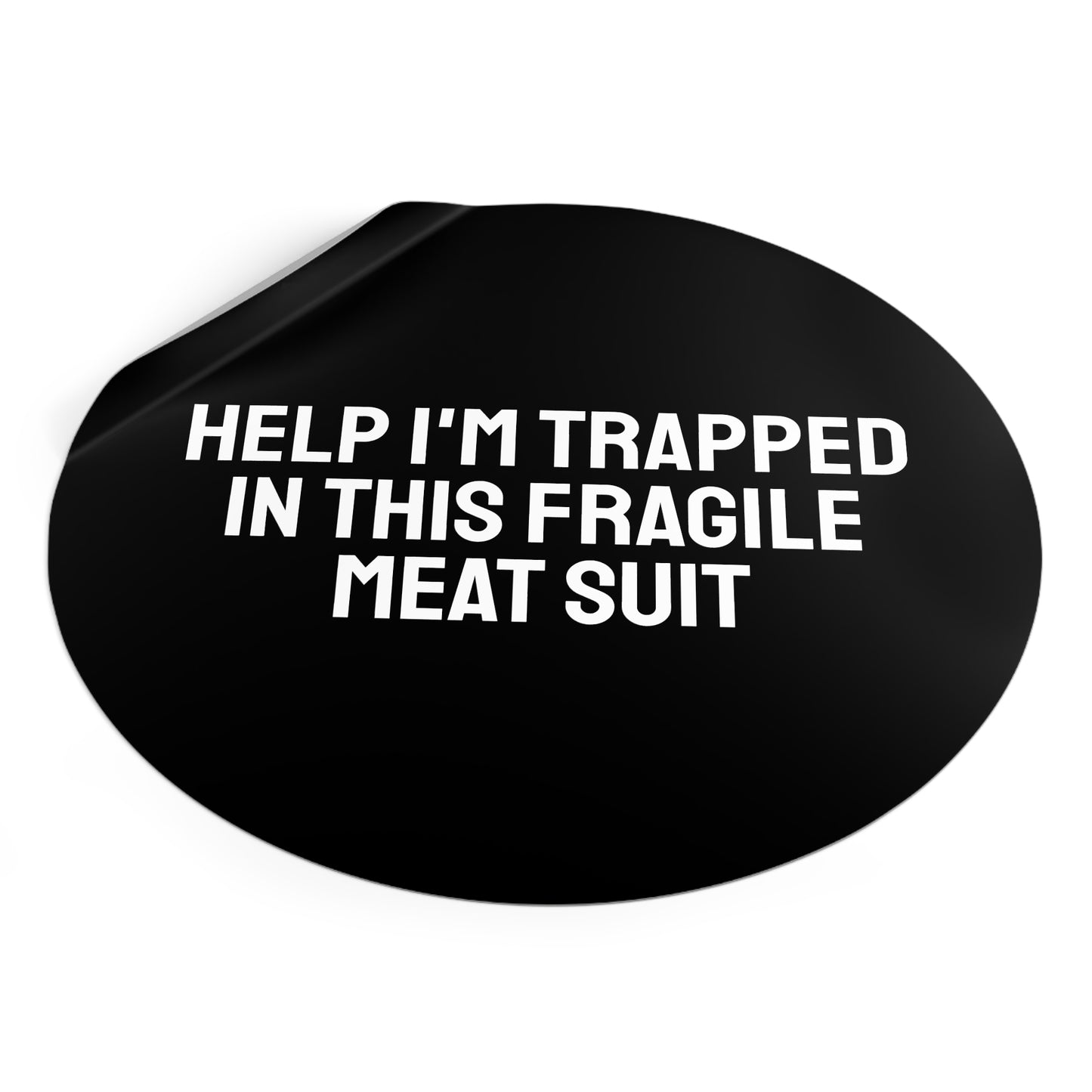 Help I'm Trapped In This Fragile Meat Suit Round Vinyl Stickers