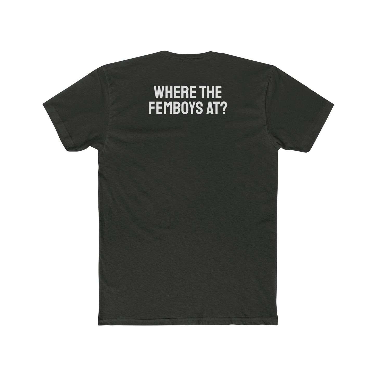 Where The Femboys At? - Unisex Cotton Crew Tee