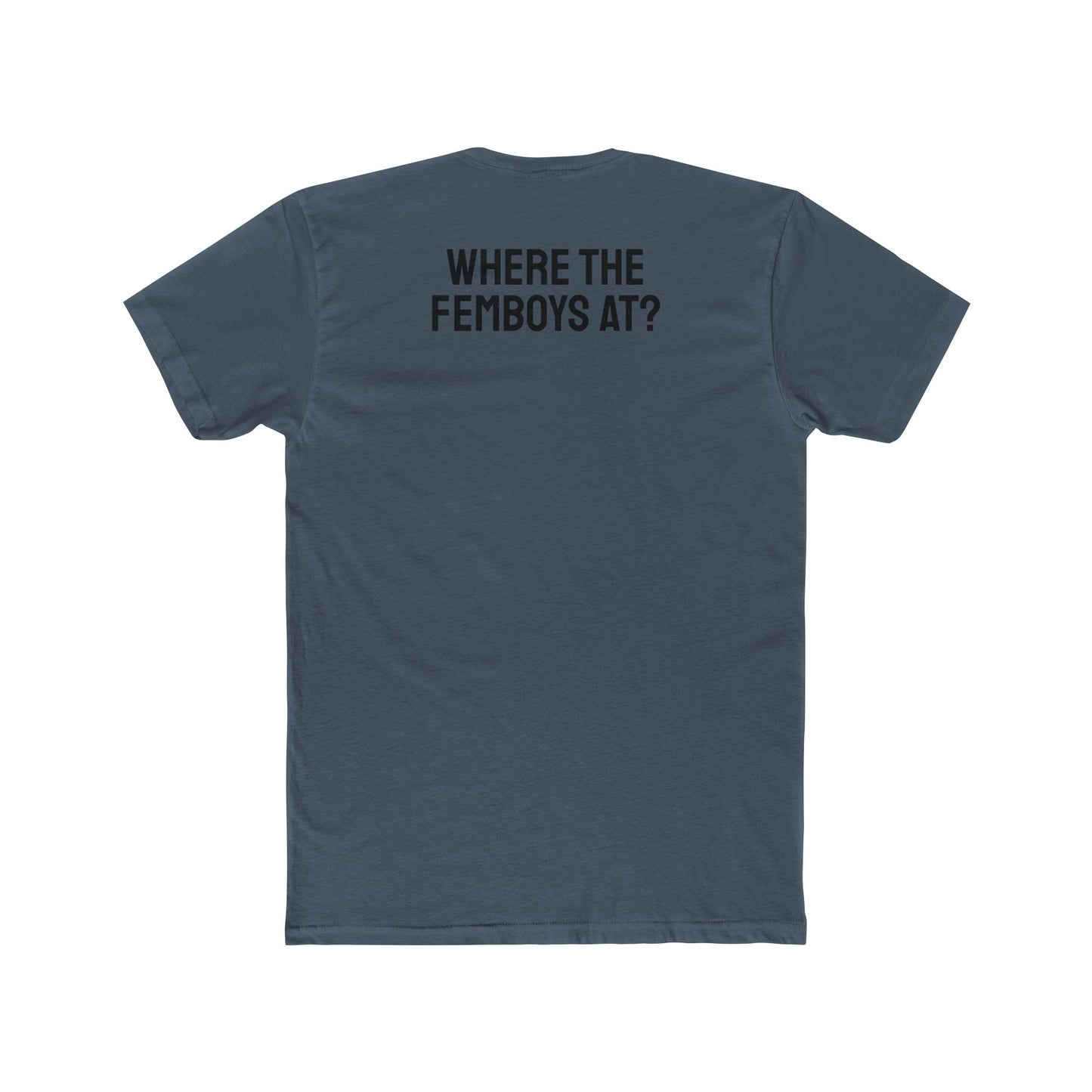 Where The Femboys At? - Unisex Cotton Crew Tee