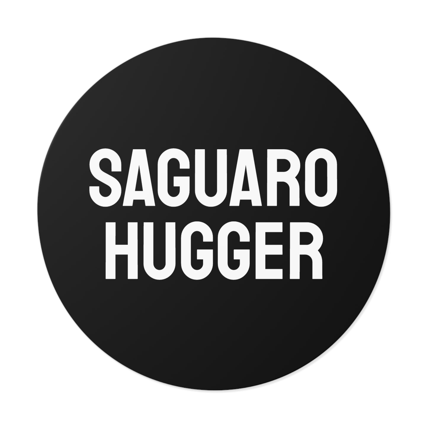 Saguaro Hugger - Round Vinyl Stickers