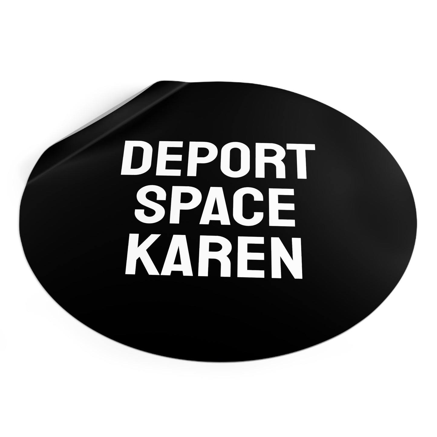 Deport Space Karen - Round Vinyl Stickers