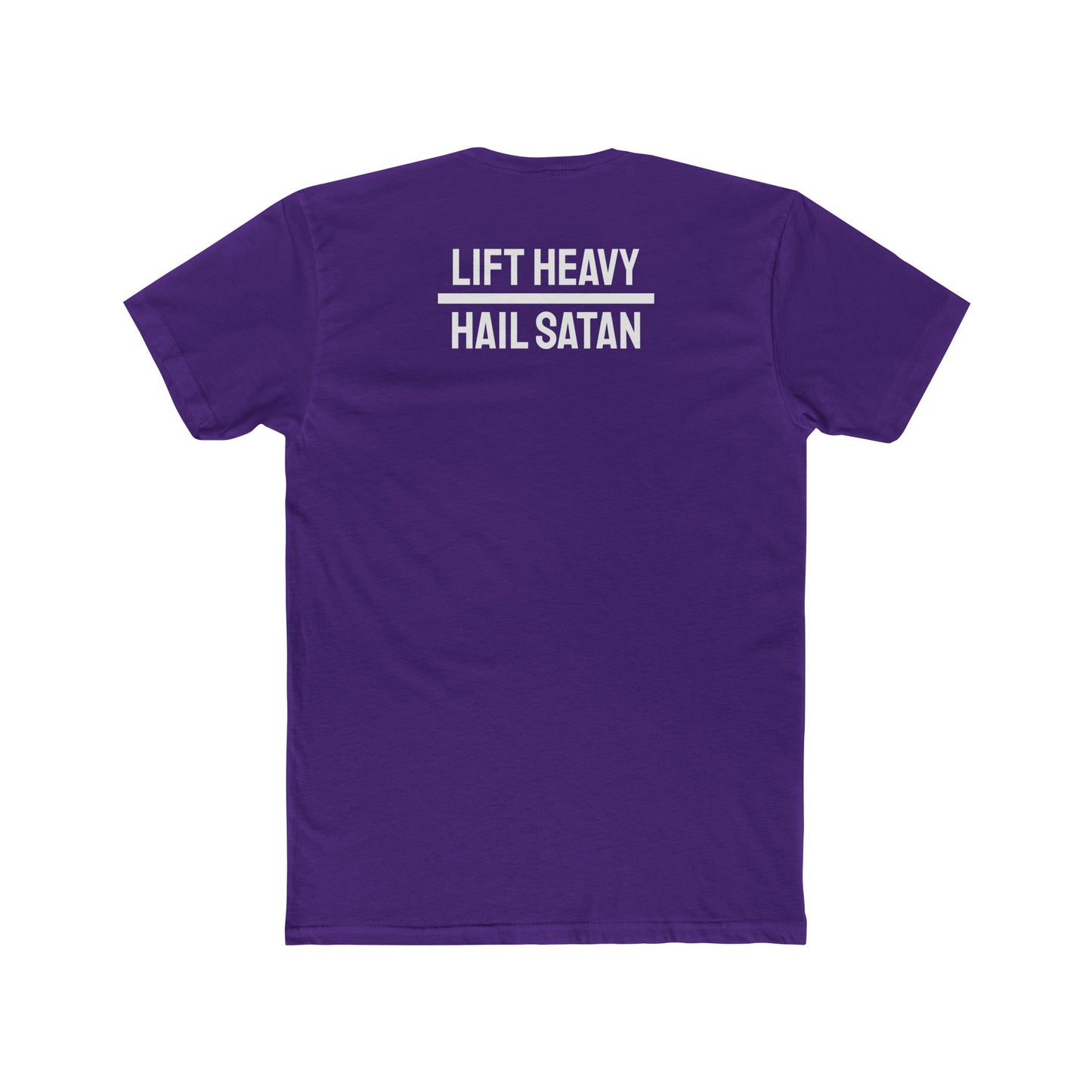 Lift Heavy Hail Satan - Unisex Cotton Crew Tee