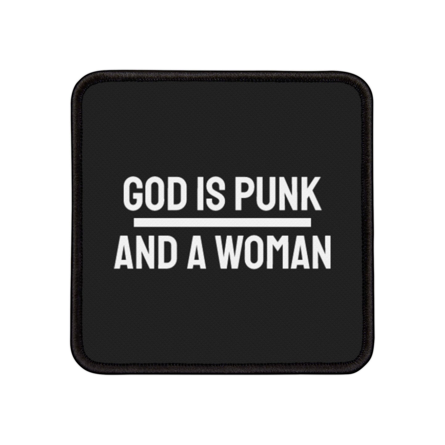 God Is Punk And A Woman - Iron-On Patch