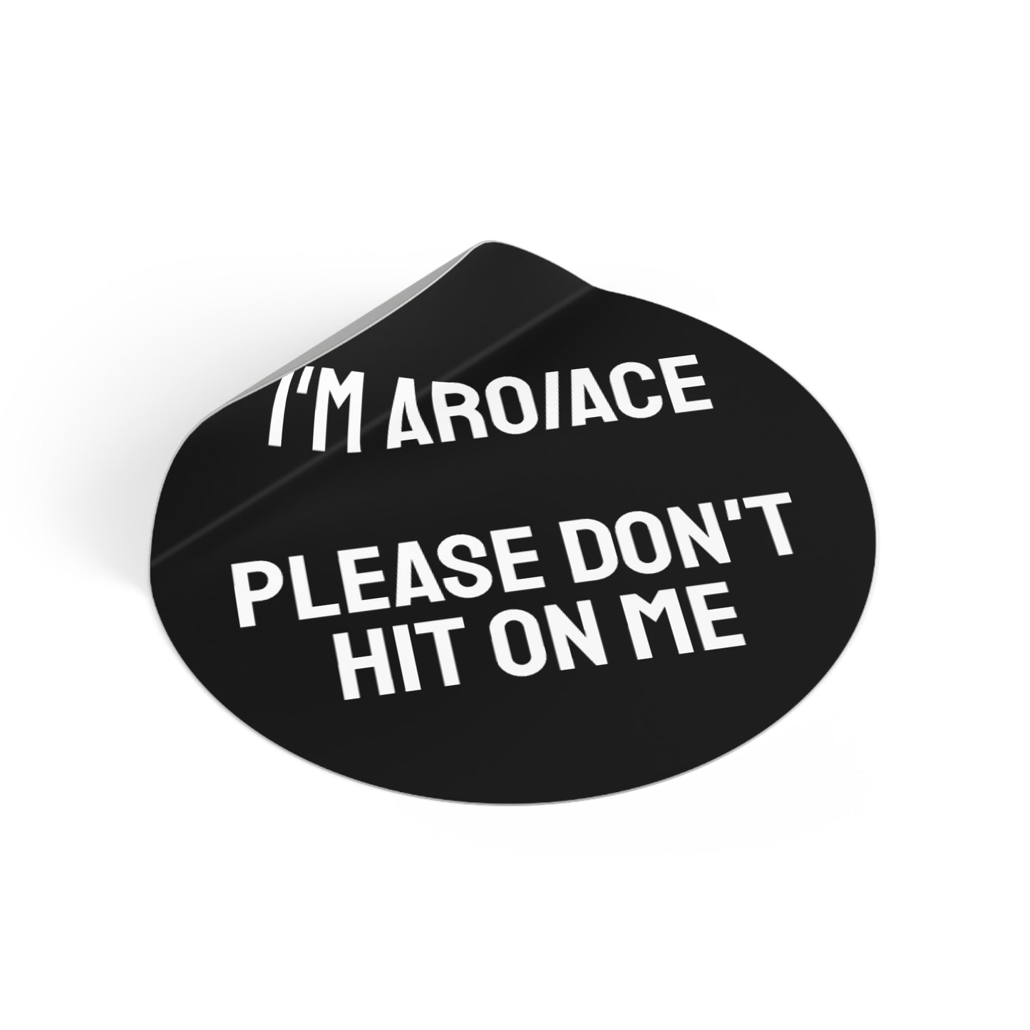 I'm Aro/Ace Please Don't Hit On Me - Round Vinyl Stickers