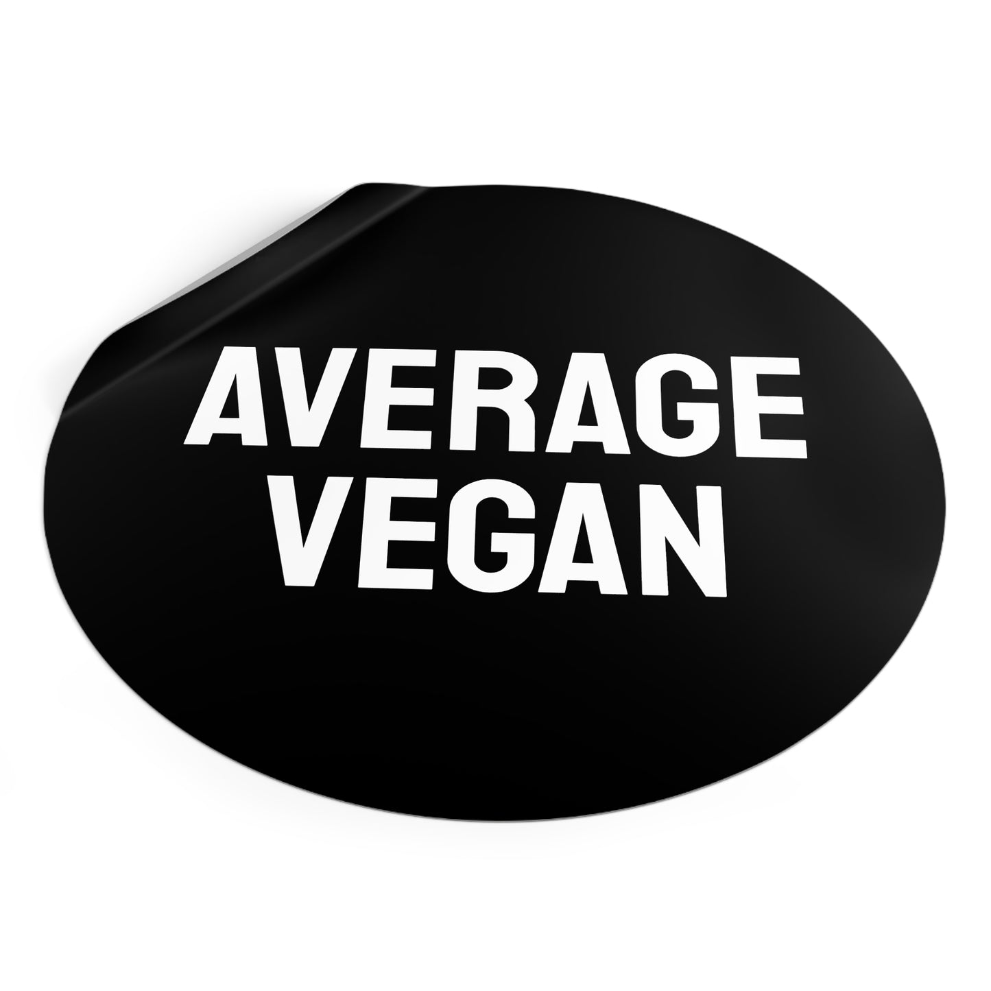Average Vegan - Round Vinyl Stickers