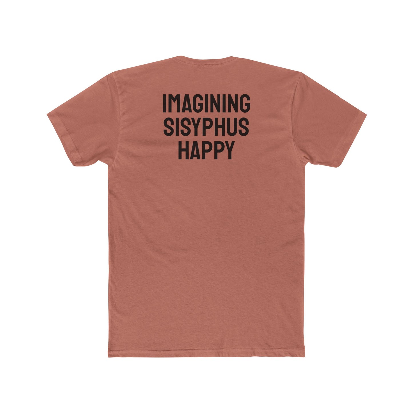 Imagining Sisyphus Happy - Unisex Cotton Crew Tee