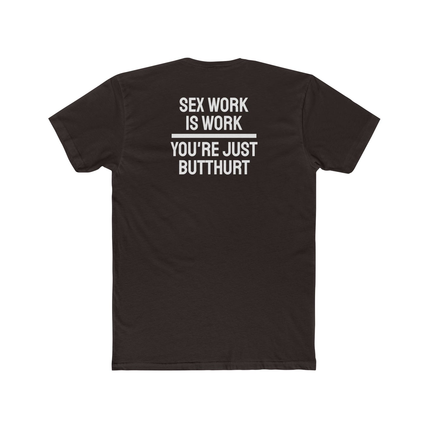 Sex Work Is Work You're Just Butthurt - Unisex Cotton Crew Tee