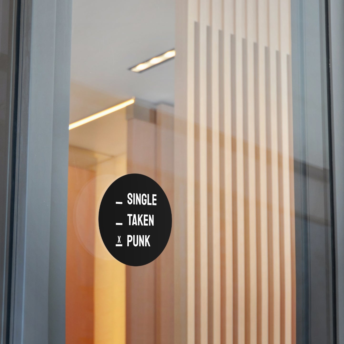 Single Taken Punk - Round Vinyl Stickers