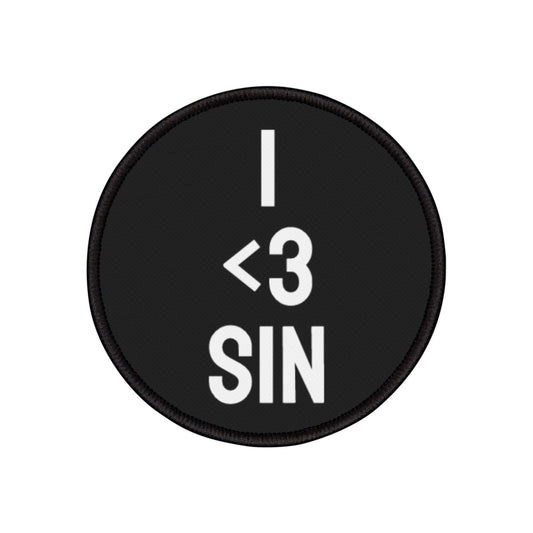 I <3 Sin - Iron-On Patch